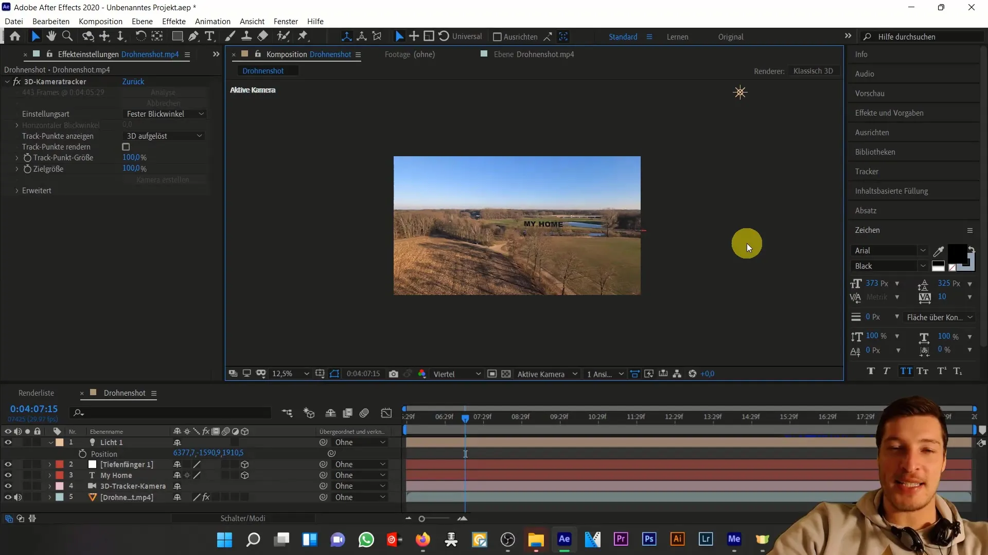 Integrasi teks kreatif dalam tembakan drone dengan After Effects Integrasi teks kreatif dalam bidikan drone dengan After Effects