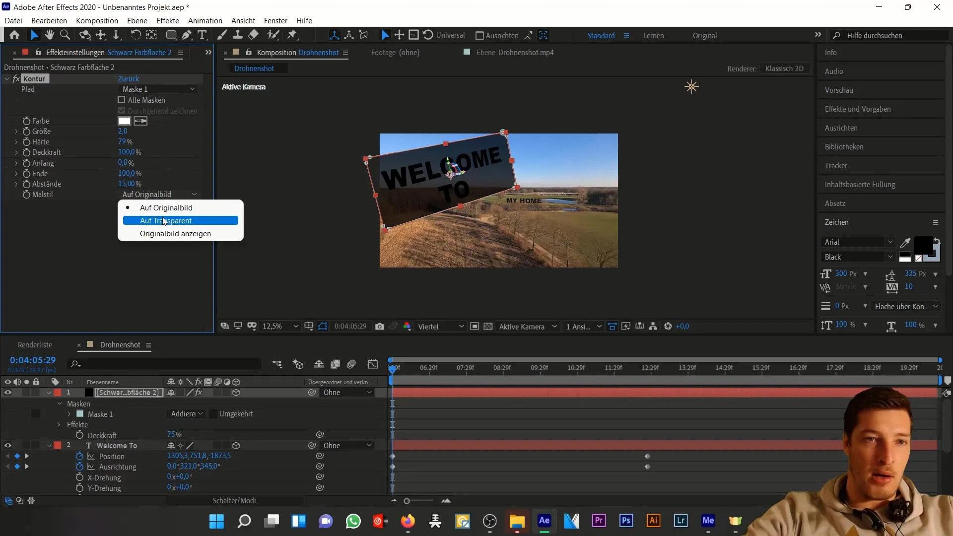 Integrasi teks kreatif dalam shot drone dengan After Effects Integrasi teks kreatif dalam drone shot dengan After Effects
