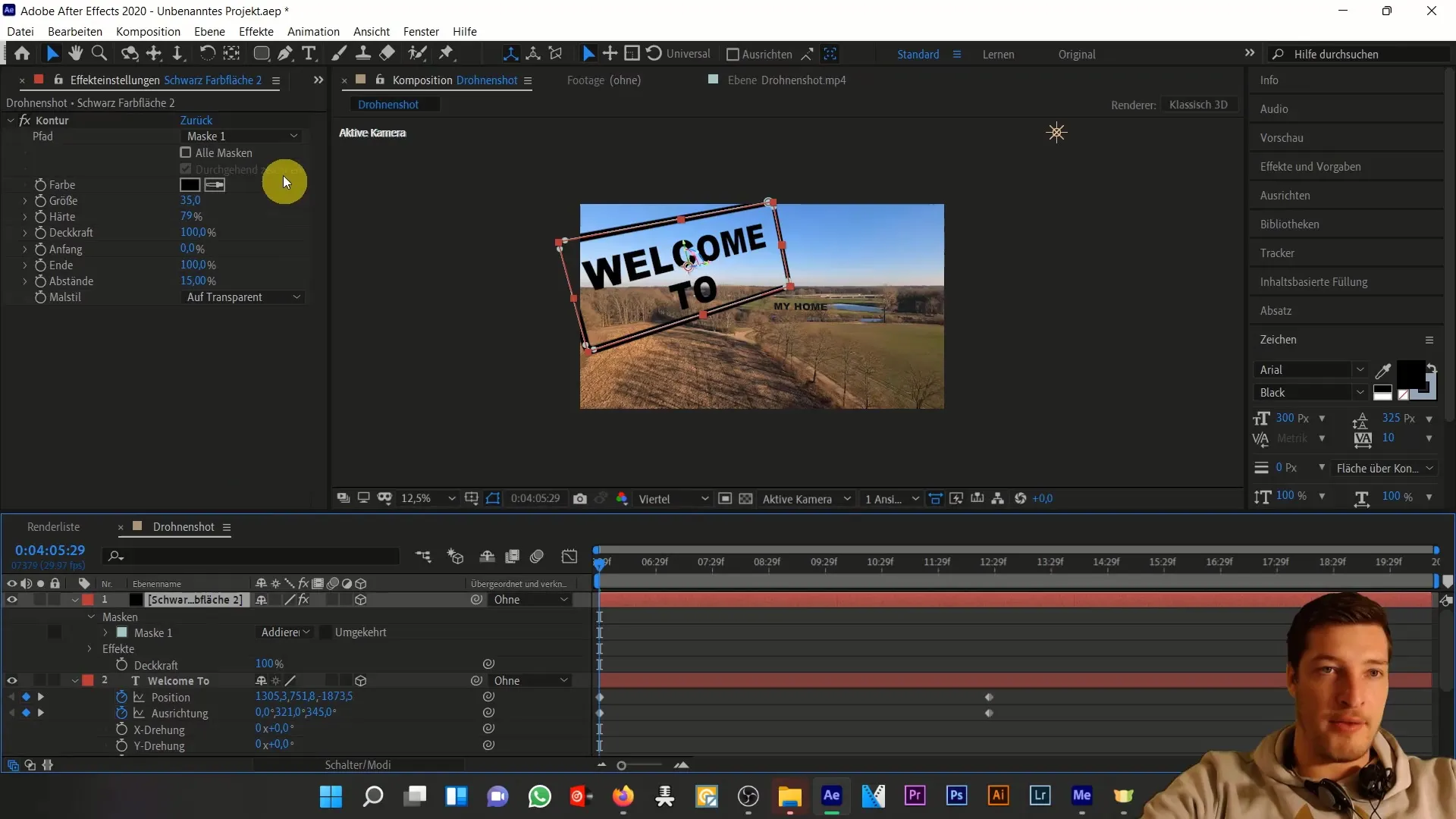 Integrasi teks kreatif dalam tembakan drone dengan After Effects Integrasi teks kreatif dalam shot drone dengan After Effects