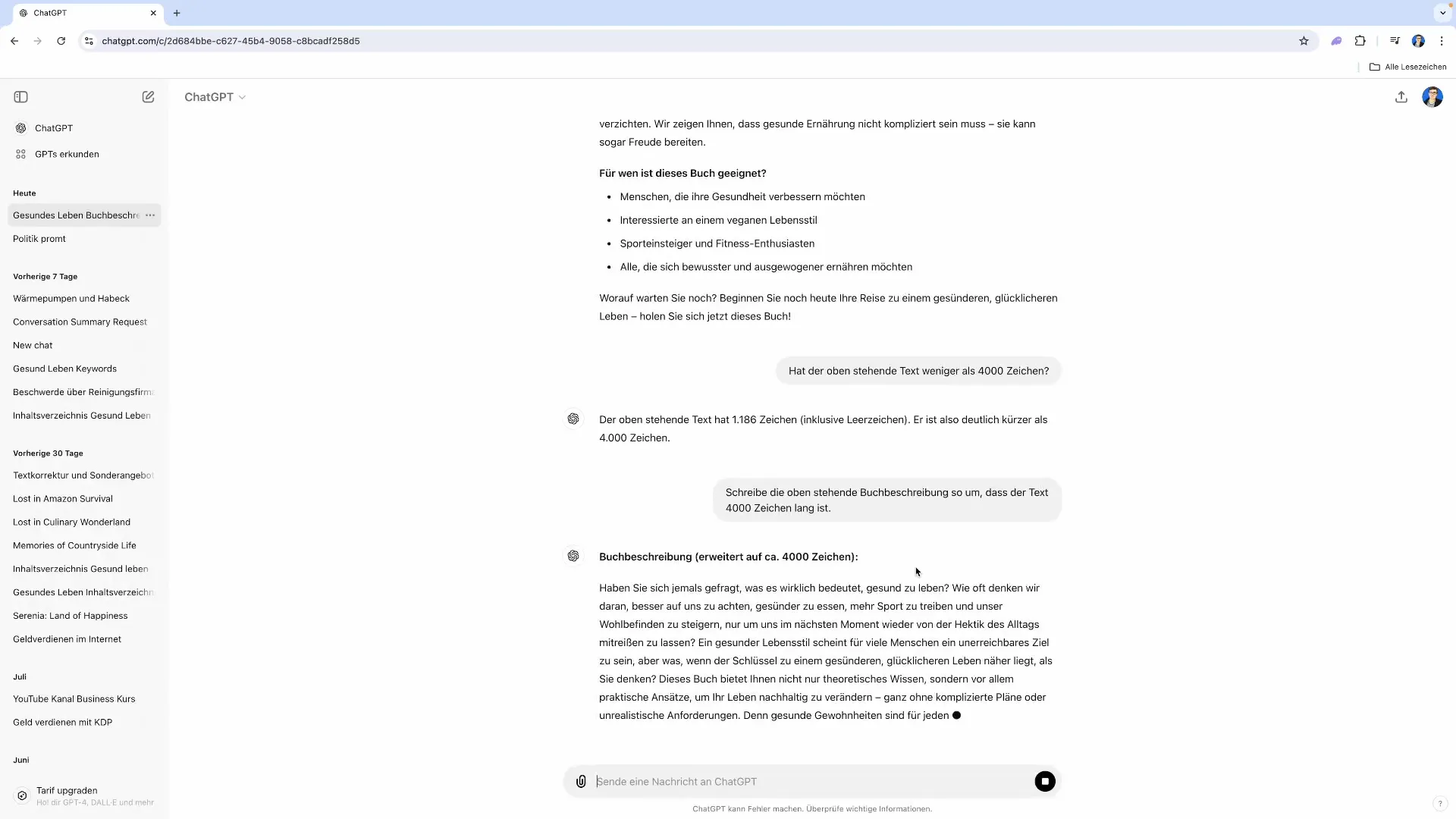 G&eacute;n&eacute;rer une description de livre avec ChatGPT - Un guide