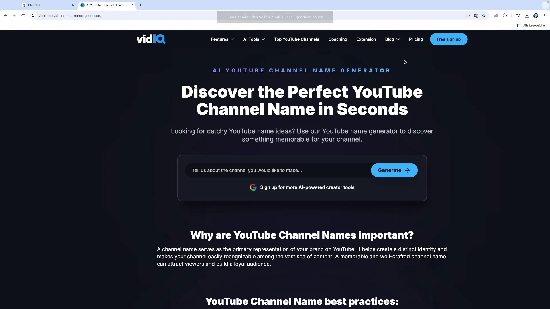 Creatieve kanaalnamen slim gegenereerd voor YouTube