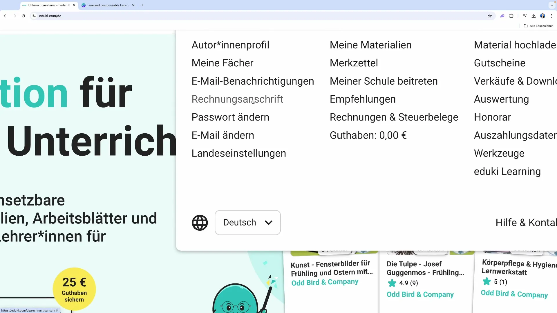 Honorarium, gegevens en instellingen voor je account optimaliseren