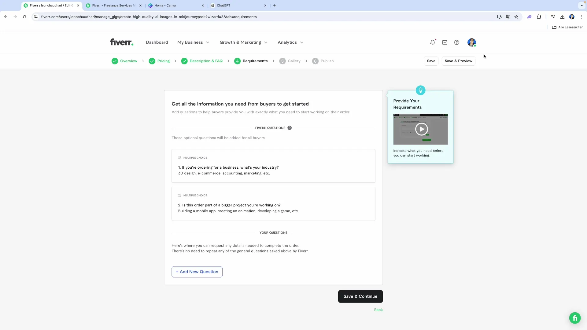 Crearea unor descrieri atrăgătoare pentru gig-uri cu ChatGPT