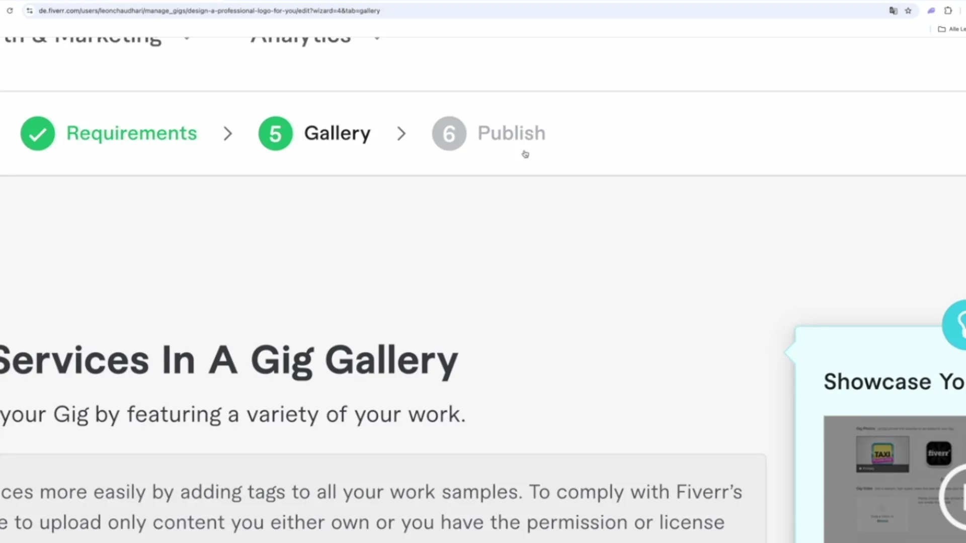 Optimale Gestaltung deiner Gig-Galerie auf Fiverr Optimale Gestaltung deiner Gig-Galerie auf Fiverr