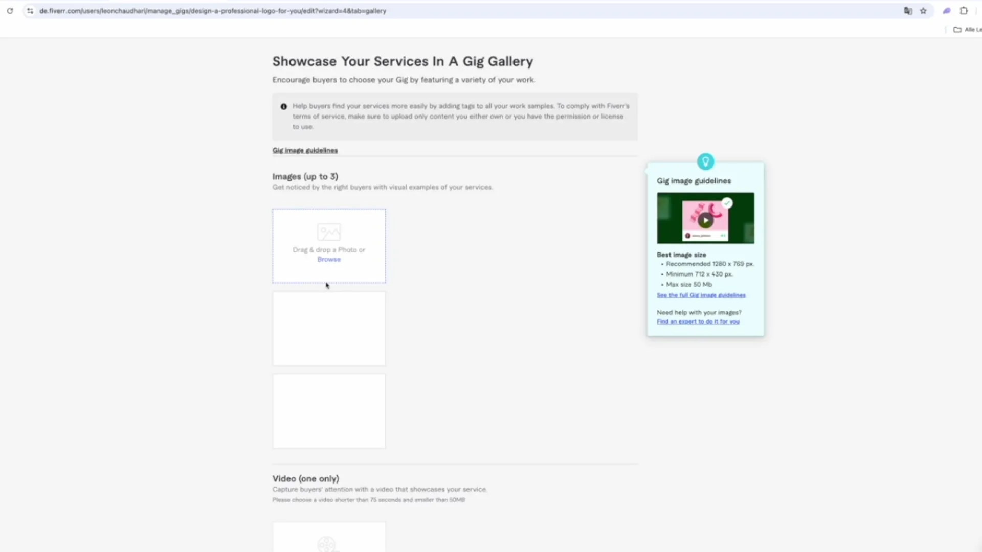 Optimale Gestaltung deiner Gig-Galerie auf Fiverr Optimale Gestaltung deiner Gig-Galerie auf Fiverr