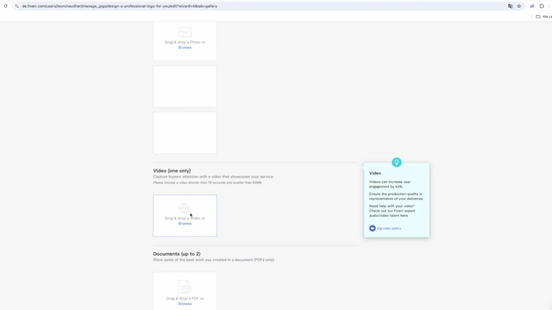 Optimale Gestaltung deiner Gig-Galerie auf Fiverr Optimale Gestaltung deiner Gig-Galerie auf Fiverr