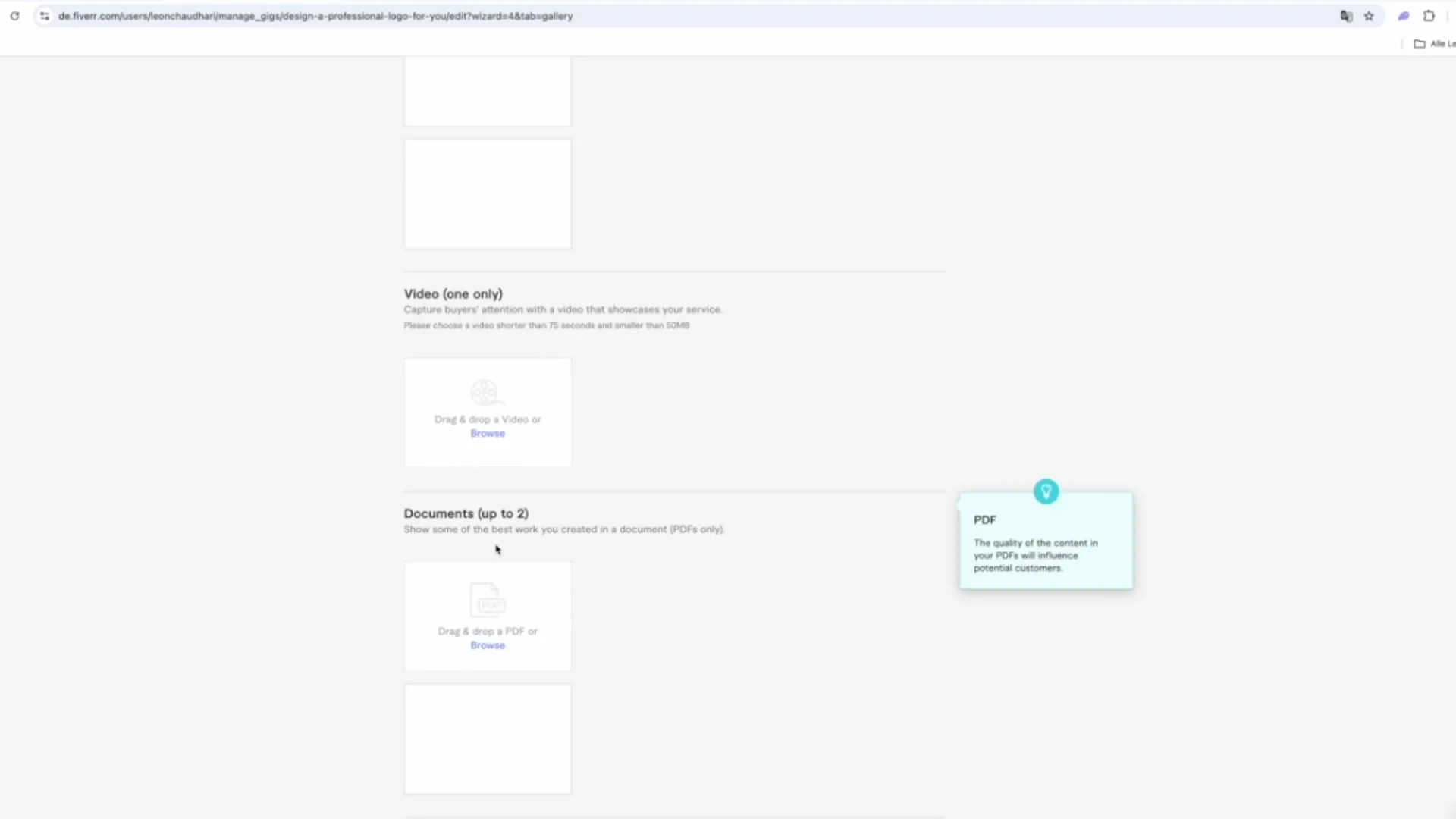 Optimale Gestaltung deiner Gig-Galerie auf Fiverr Optimale Gestaltung deiner Gig-Galerie auf Fiverr