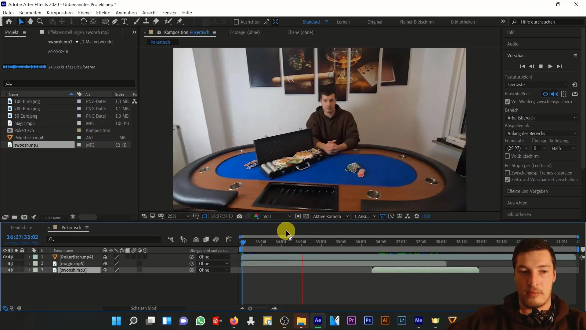Geldscheine in After Effects zum Schweben bringen – Anleitung für Anfänger