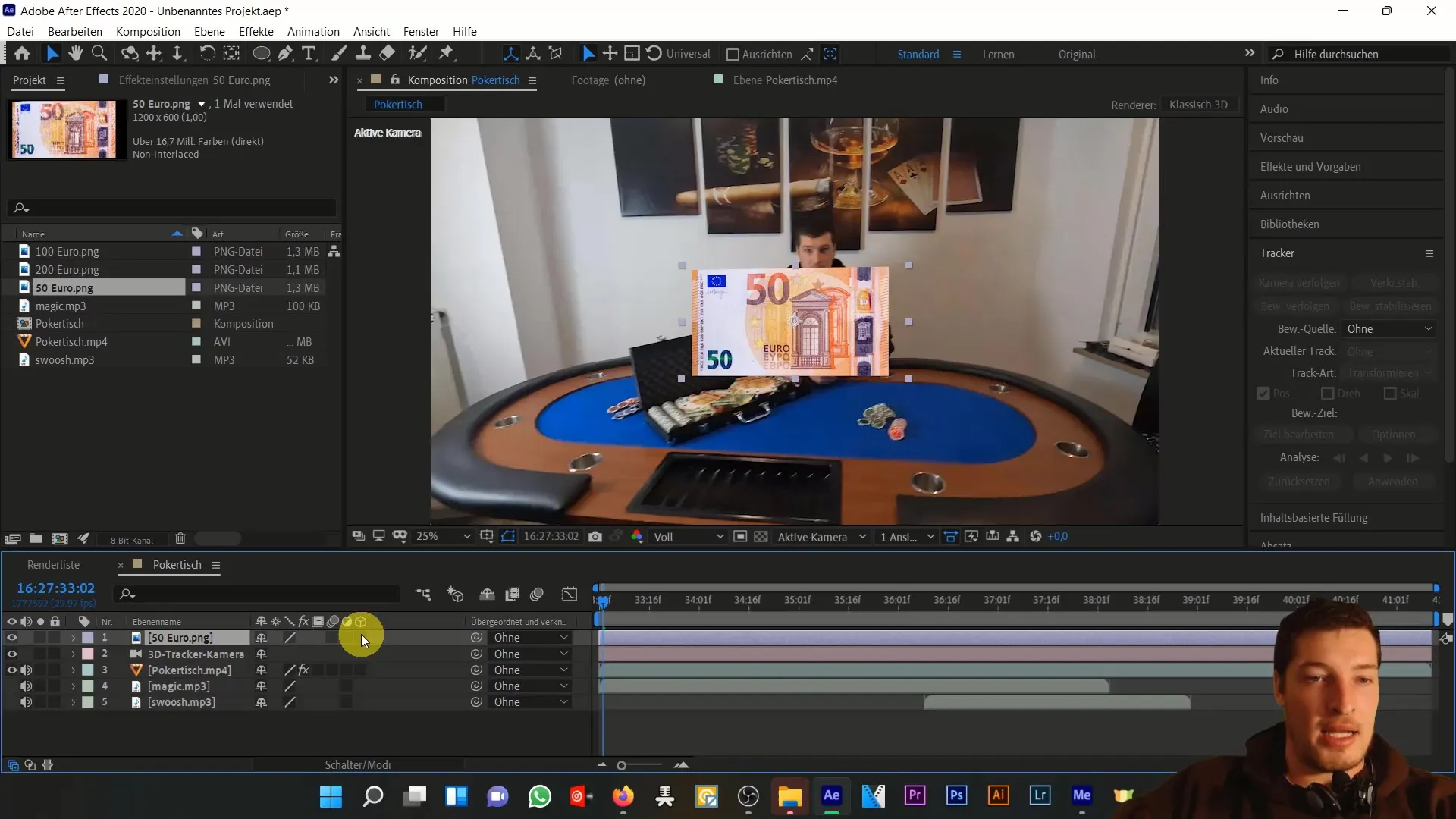 Geldscheine in After Effects zum Schweben bringen – Anleitung für Anfänger