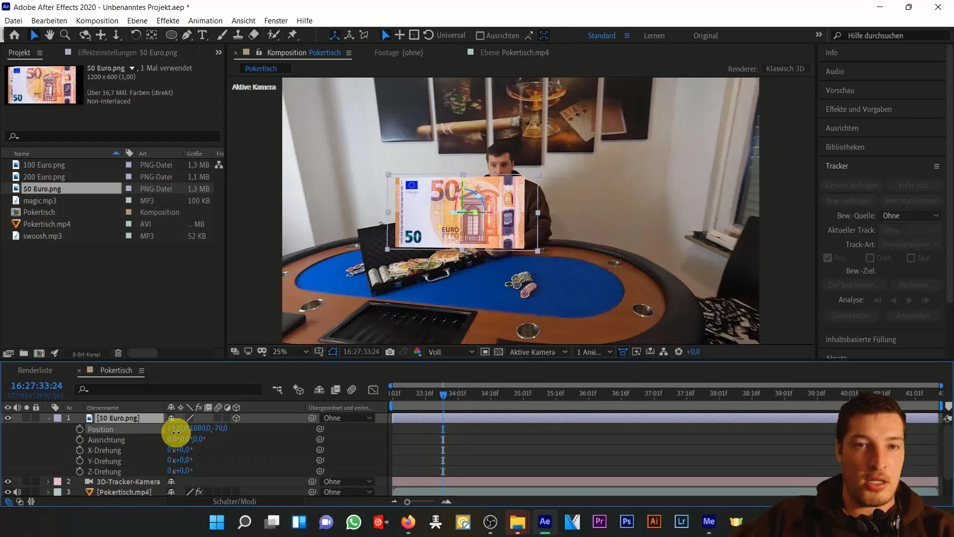 Geldscheine in After Effects zum Schweben bringen – Anleitung für Anfänger
