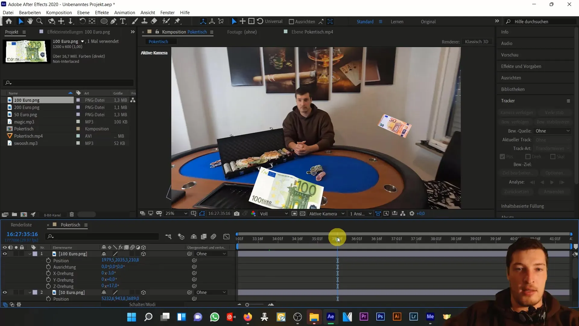 Geldscheine in After Effects zum Schweben bringen – Anleitung für Anfänger