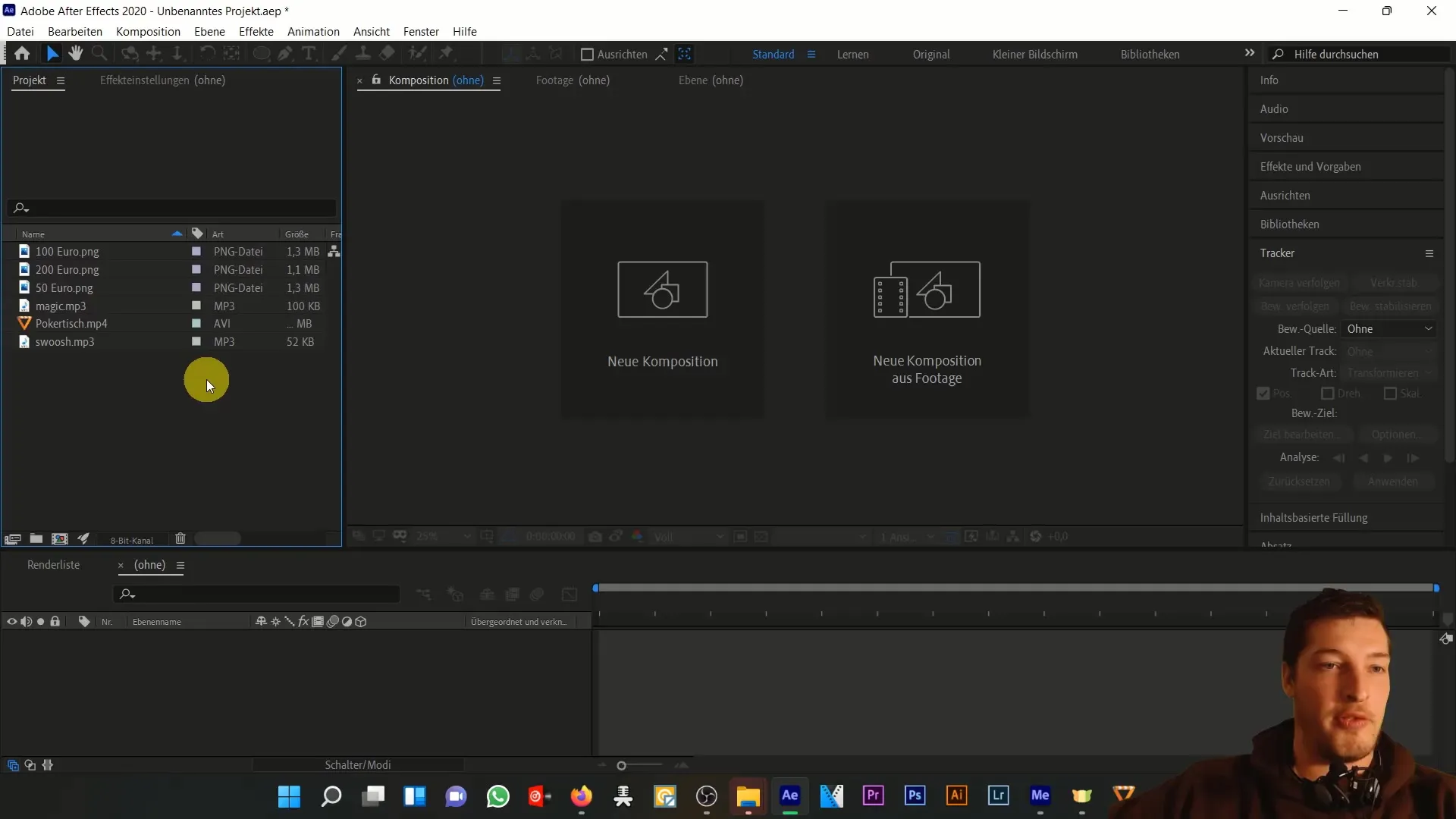 Geldscheine in After Effects zum Schweben bringen – Anleitung für Anfänger