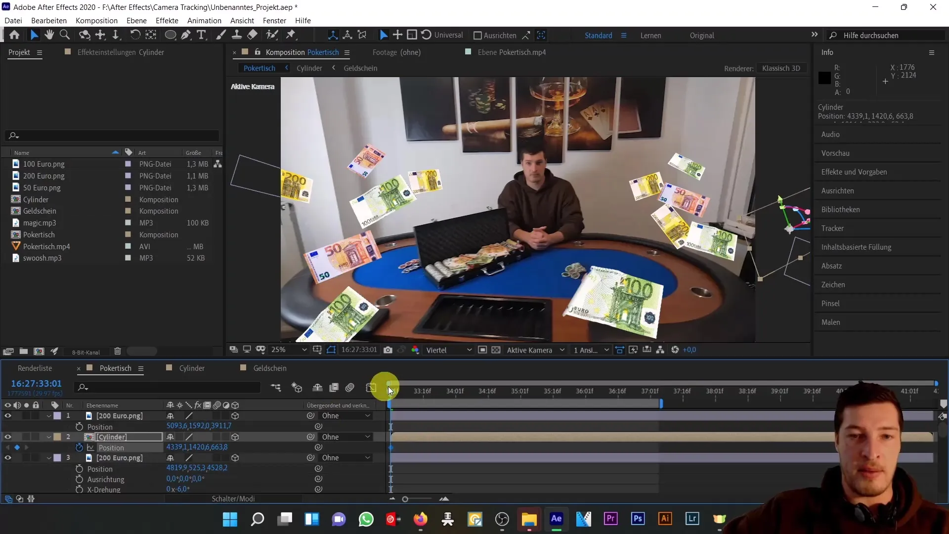 Objekte im realen 3D-Raum schweben lassen – Ein umfassendes After Effects Tutorial