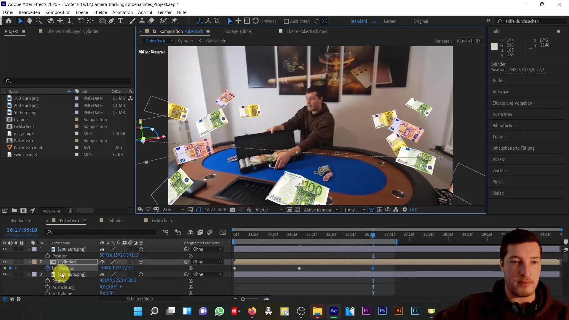 Objekte im realen 3D-Raum schweben lassen – Ein umfassendes After Effects Tutorial