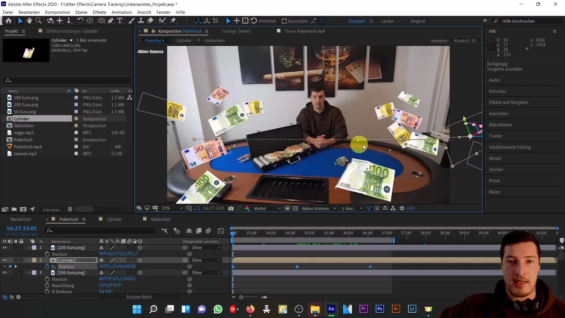 Objekte im realen 3D-Raum schweben lassen – Ein umfassendes After Effects Tutorial