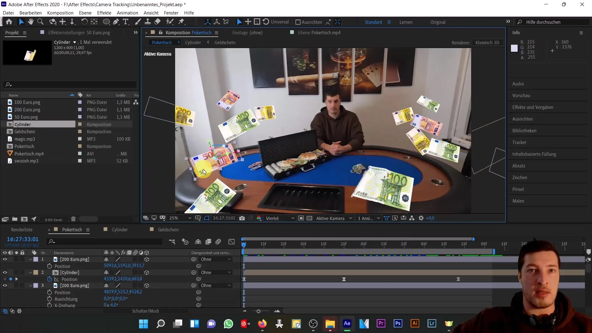 Objekte im realen 3D-Raum schweben lassen – Ein umfassendes After Effects Tutorial
