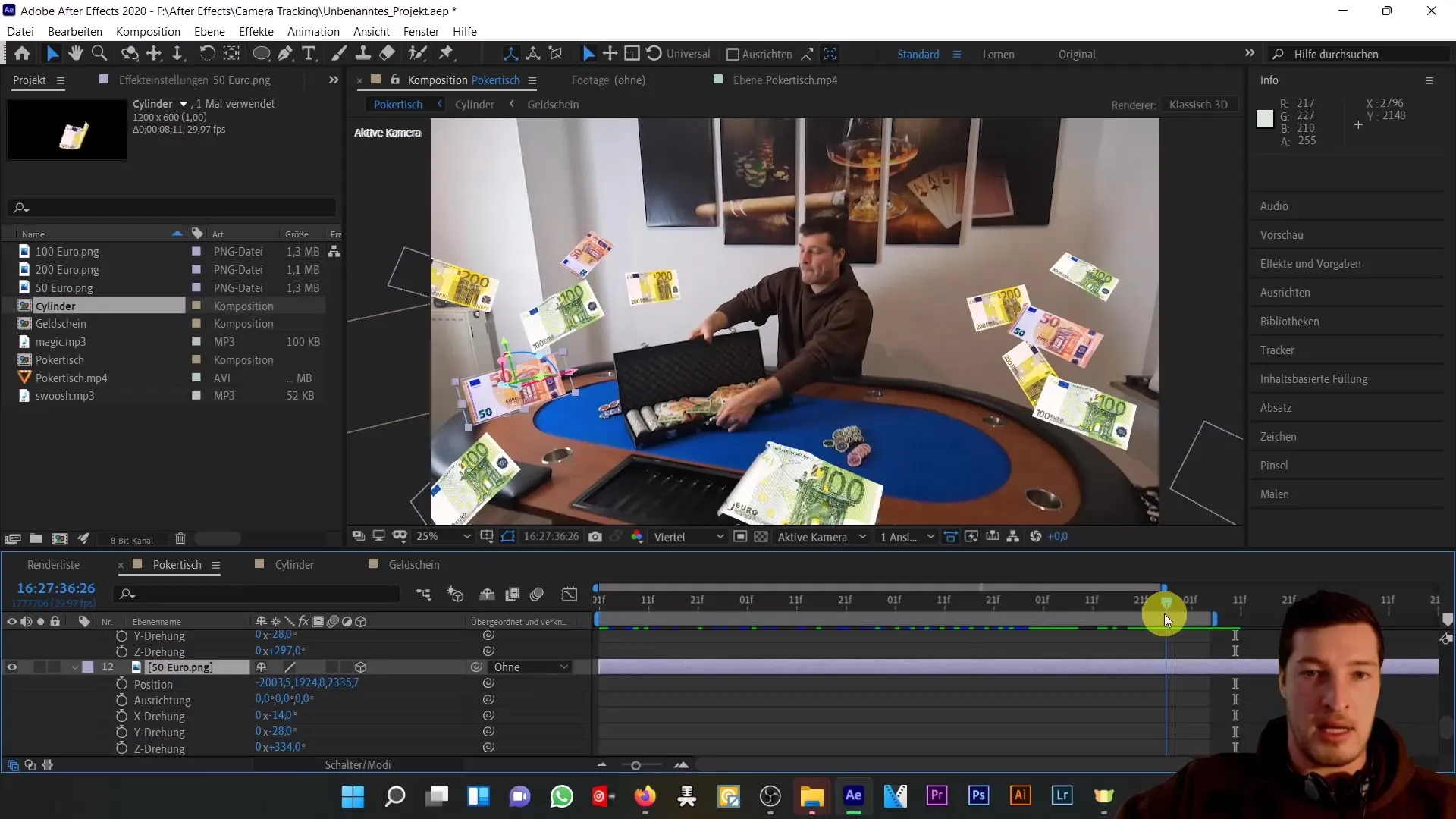 Objekte im realen 3D-Raum schweben lassen – Ein umfassendes After Effects Tutorial