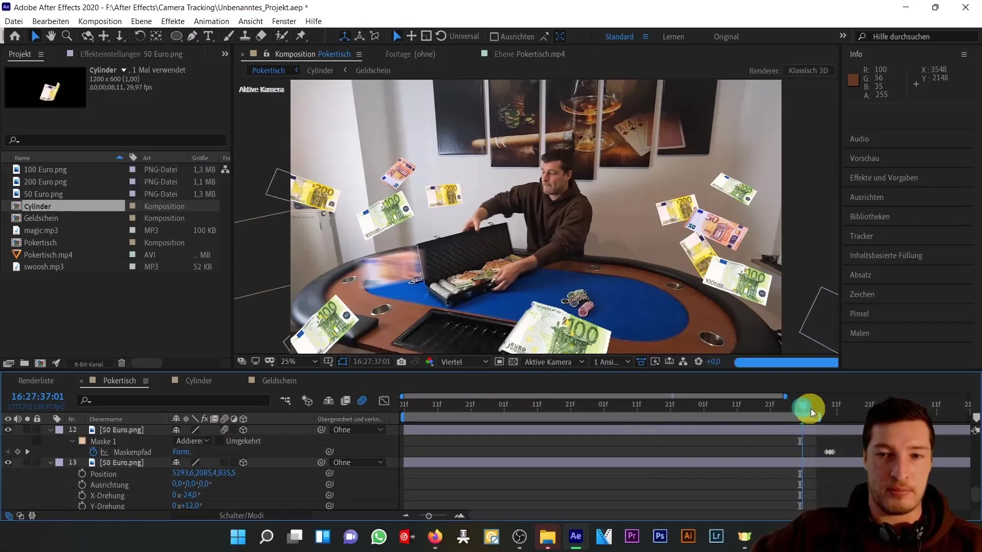 Objekte im realen 3D-Raum schweben lassen – Ein umfassendes After Effects Tutorial