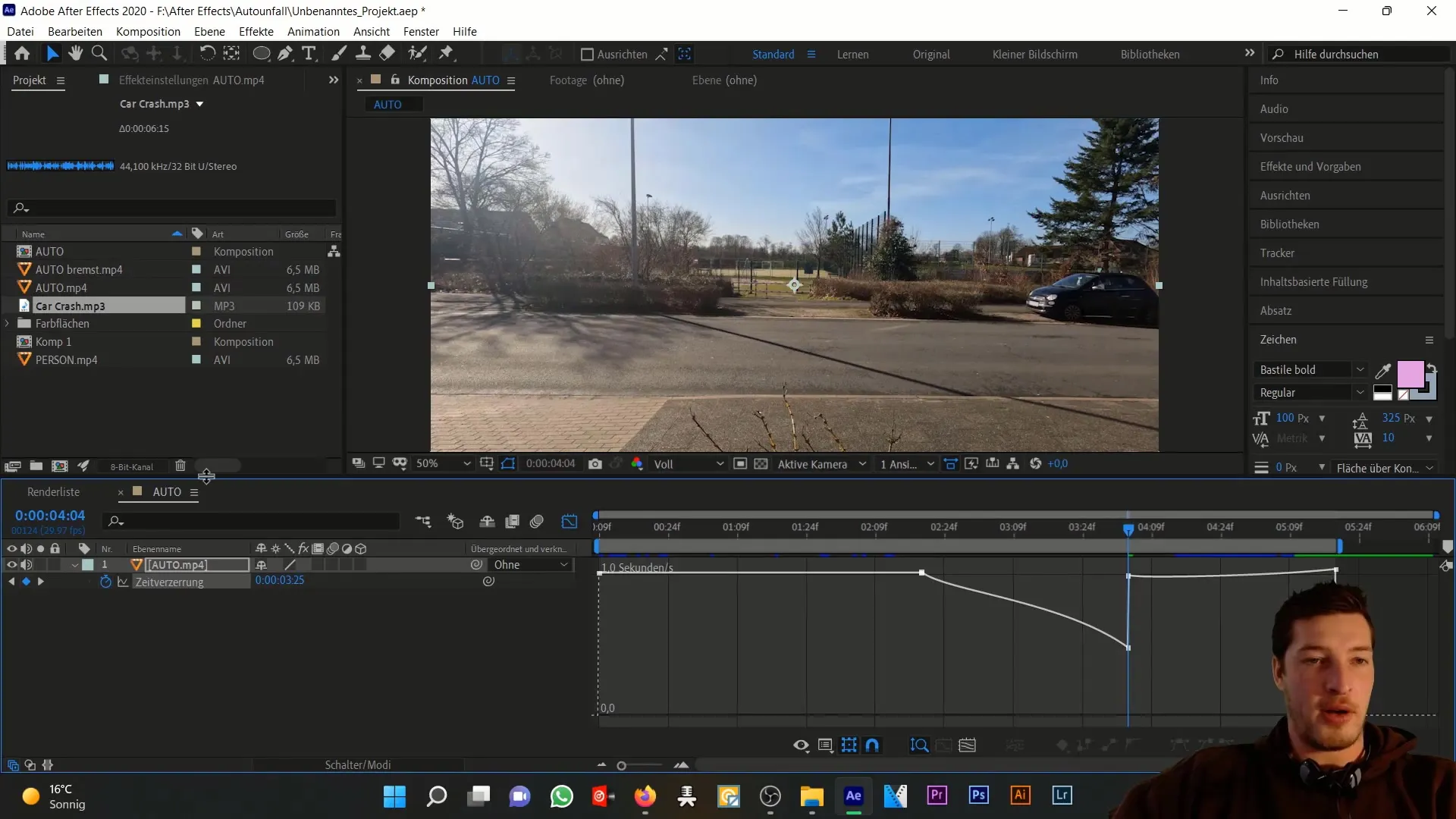 Simuliere einen Autounfall mit After Effects – Schritt-für-Schritt-Anleitung zur Ebenenabstimmung