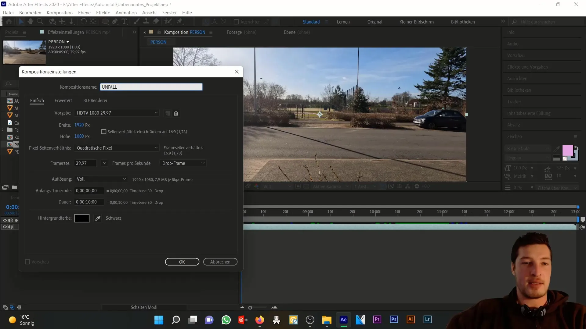 Simuliere einen Autounfall mit After Effects – Schritt-für-Schritt-Anleitung zur Ebenenabstimmung