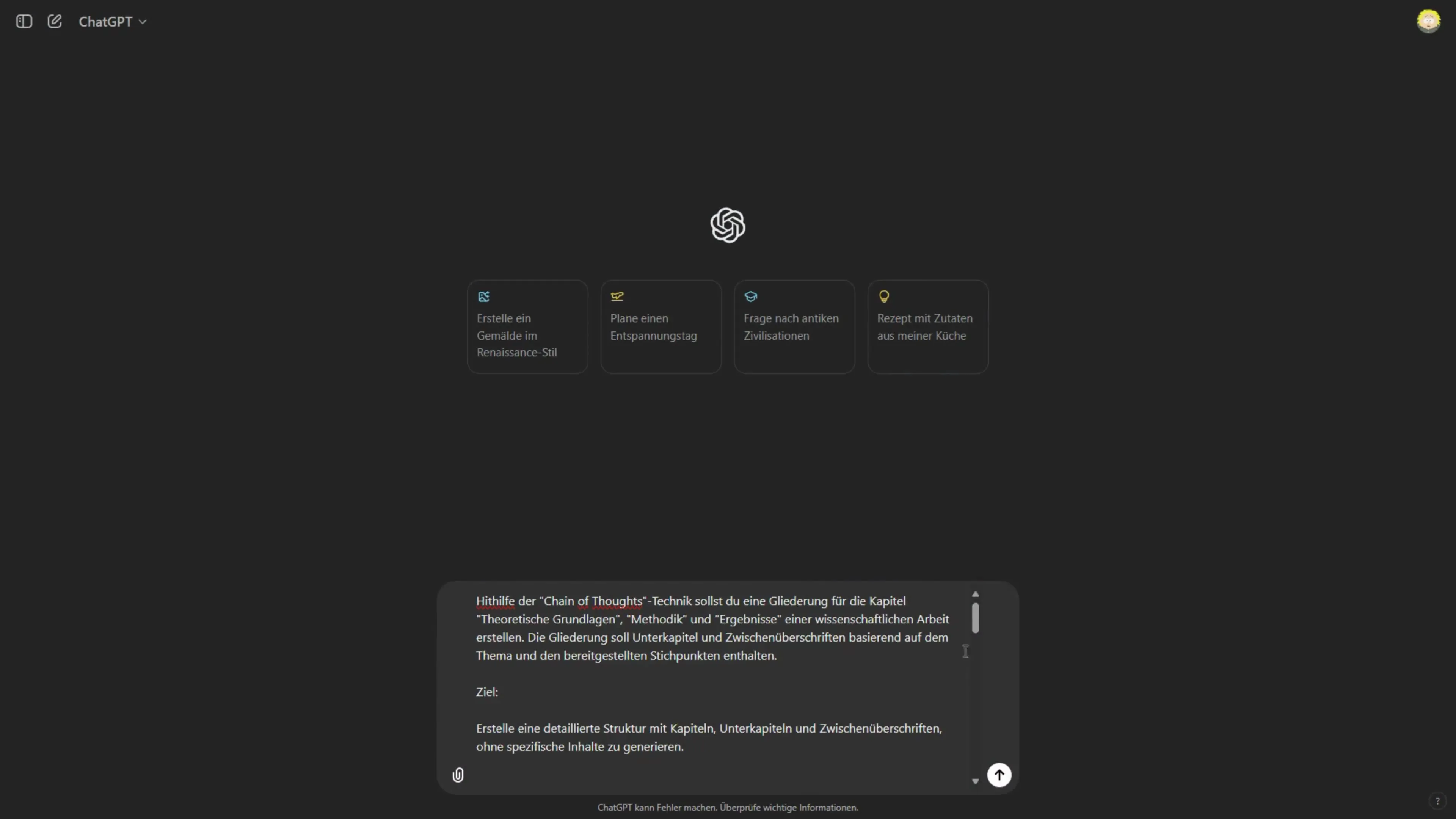Gliederungserstellung mit KI-Prompting Gliederungserstellung mit KI-Prompting