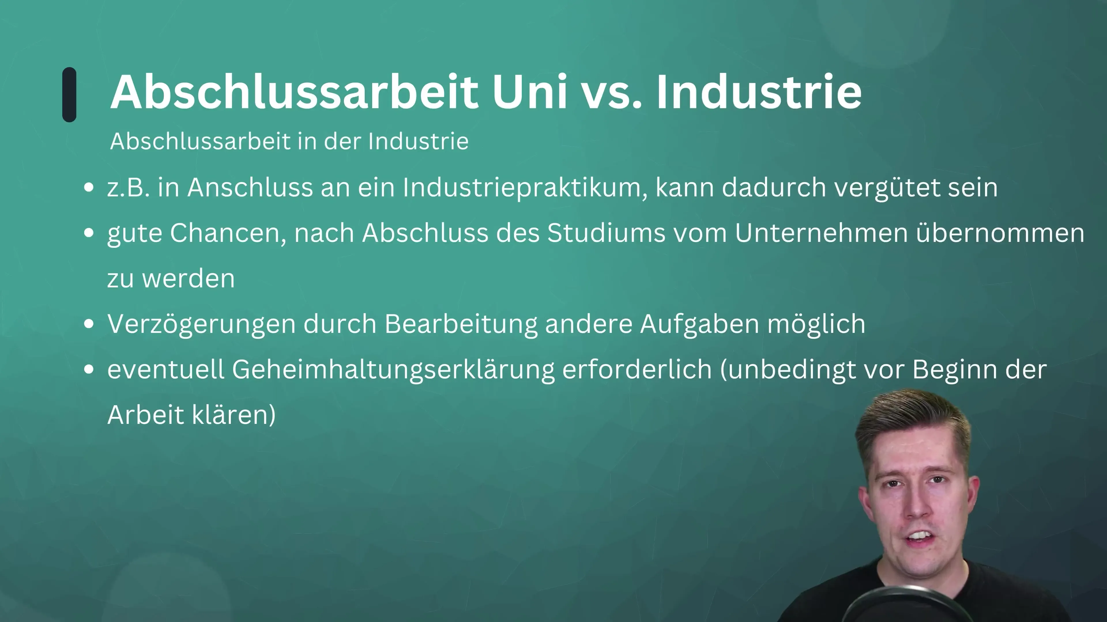 Tugas akhir di universitas atau industri - Mana yang lebih baik?