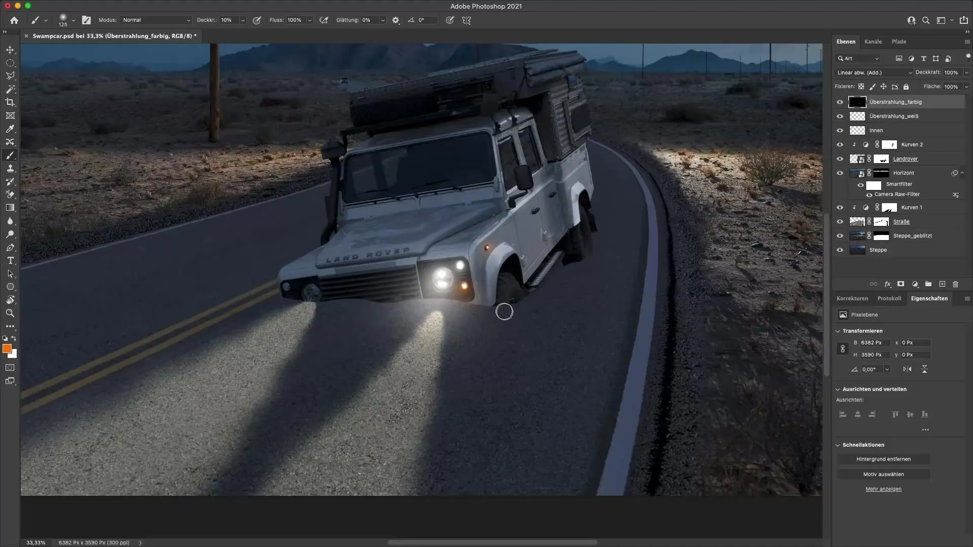 Cara menghidupkan lampu sorot di Photoshop secara efektif