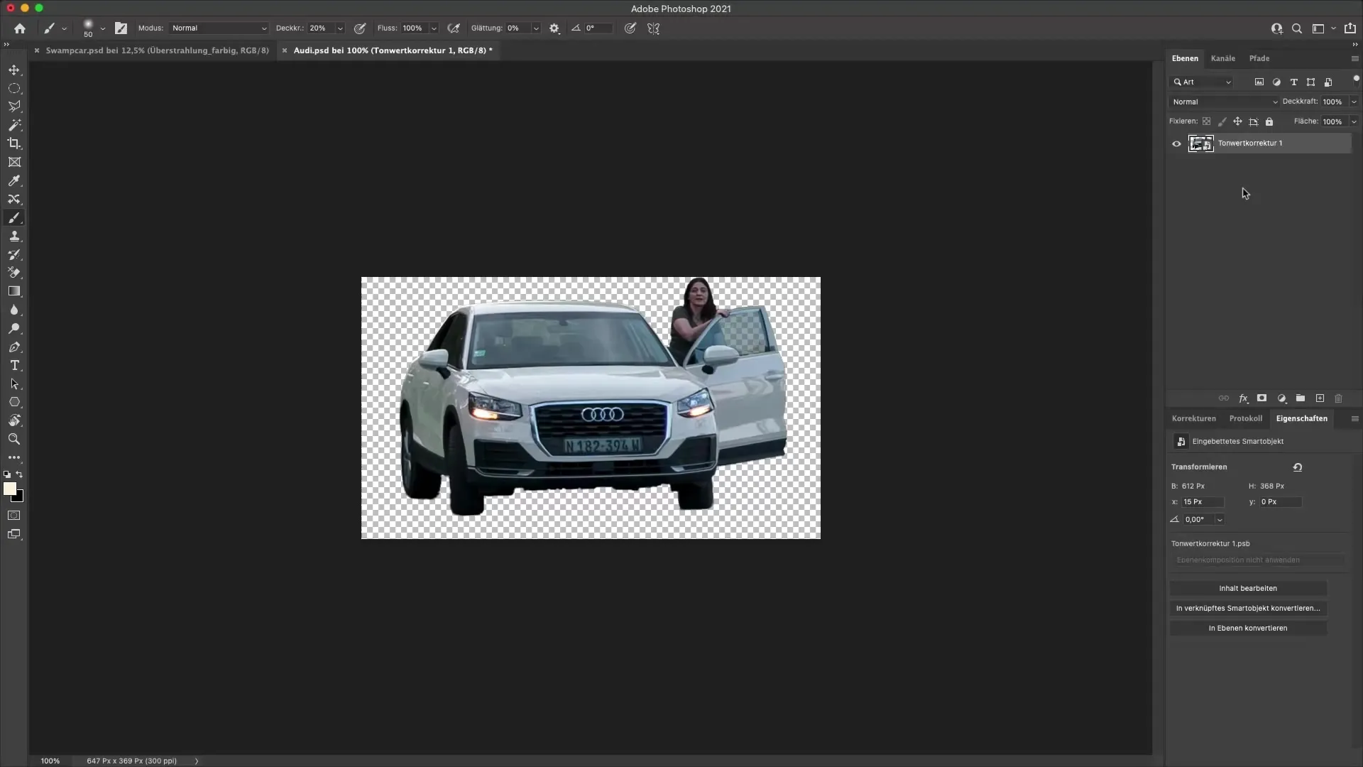 Perencanaan kendaraan dan penyesuaian di Photoshop &ndash; Cara mengintegrasikan mobil dengan sukses