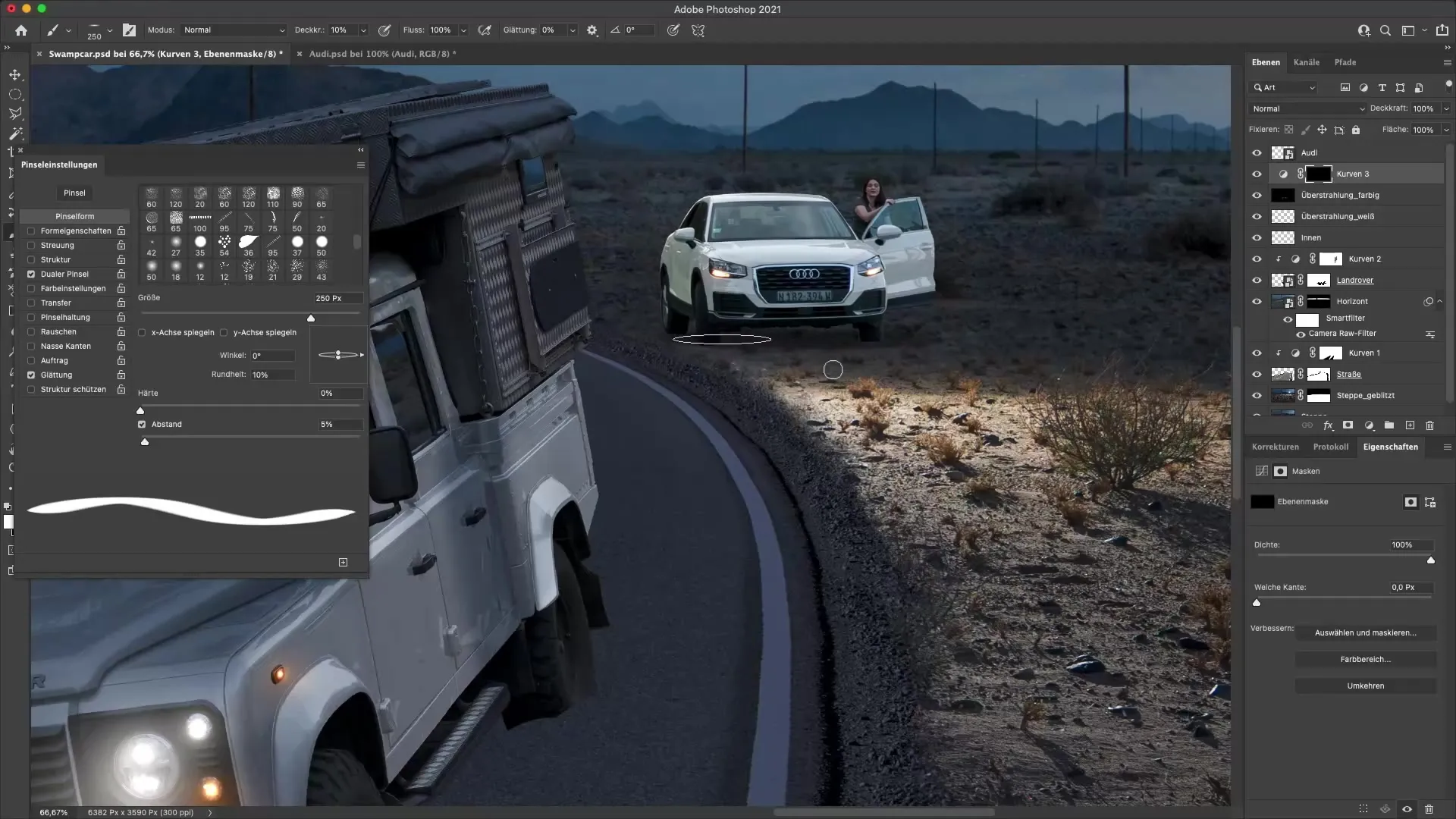 Perencanaan kendaraan dan penyesuaian di Photoshop - Begini cara Anda berhasil mengintegrasikan mobil