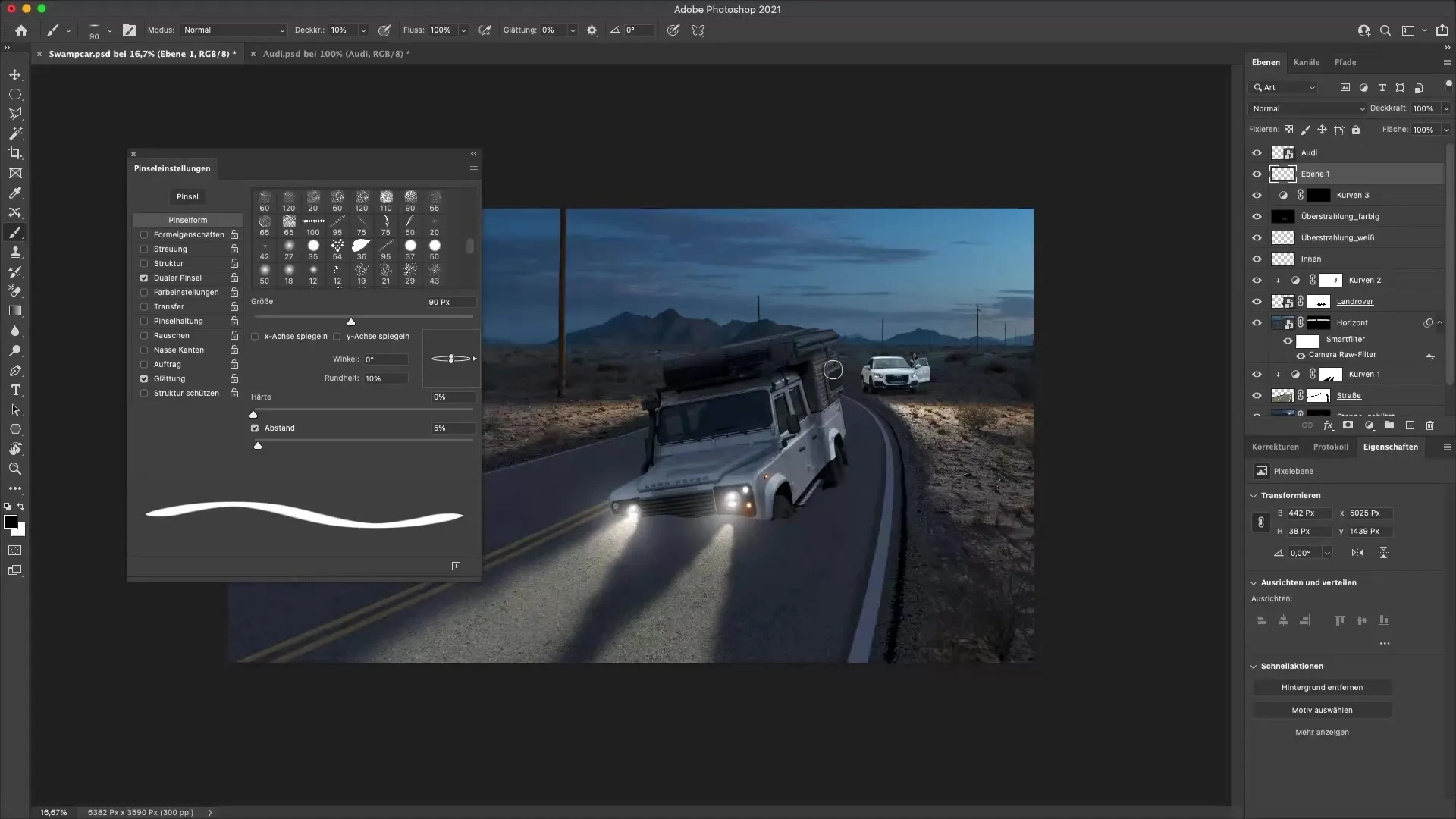 Perencanaan kendaraan dan penyesuaian di Photoshop - Begini cara kamu sukses mengintegrasikan mobil