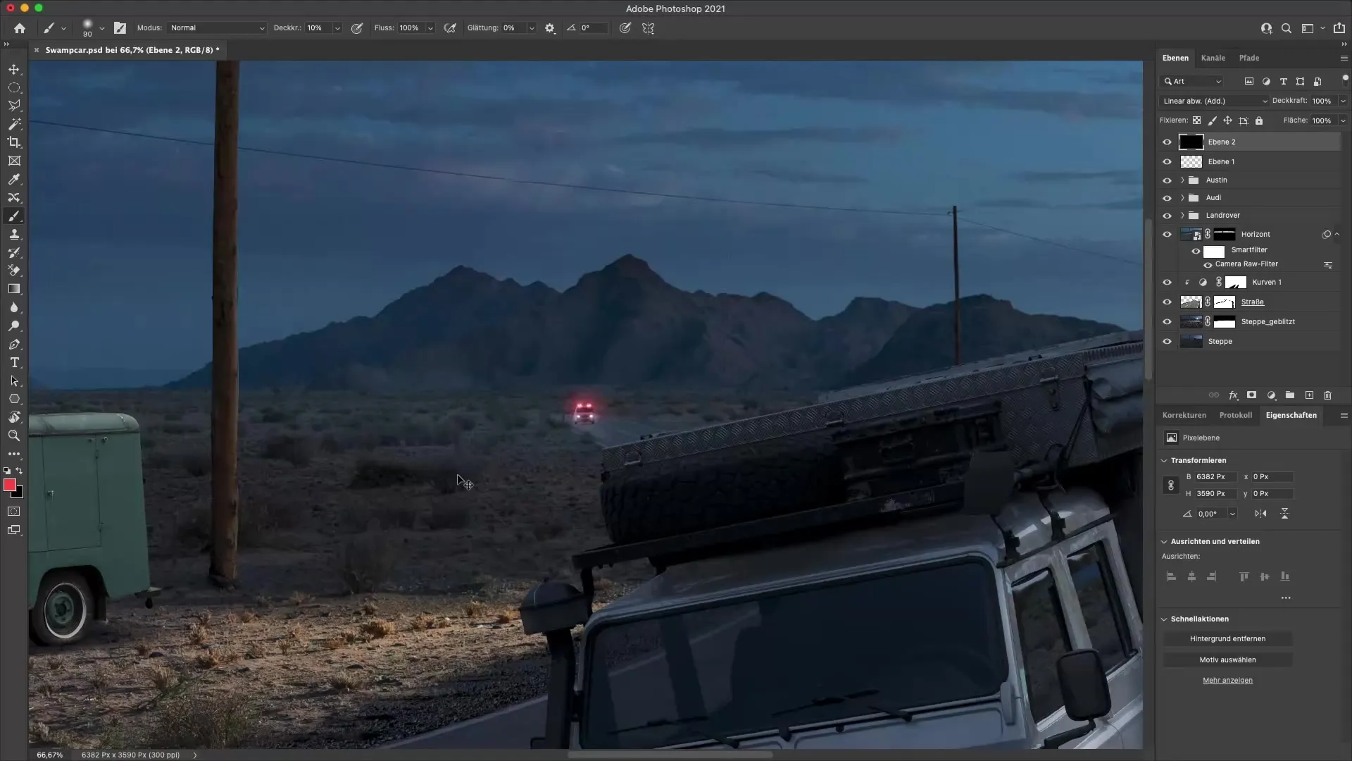 Memberikan aksen cahaya dramatis di Photoshop