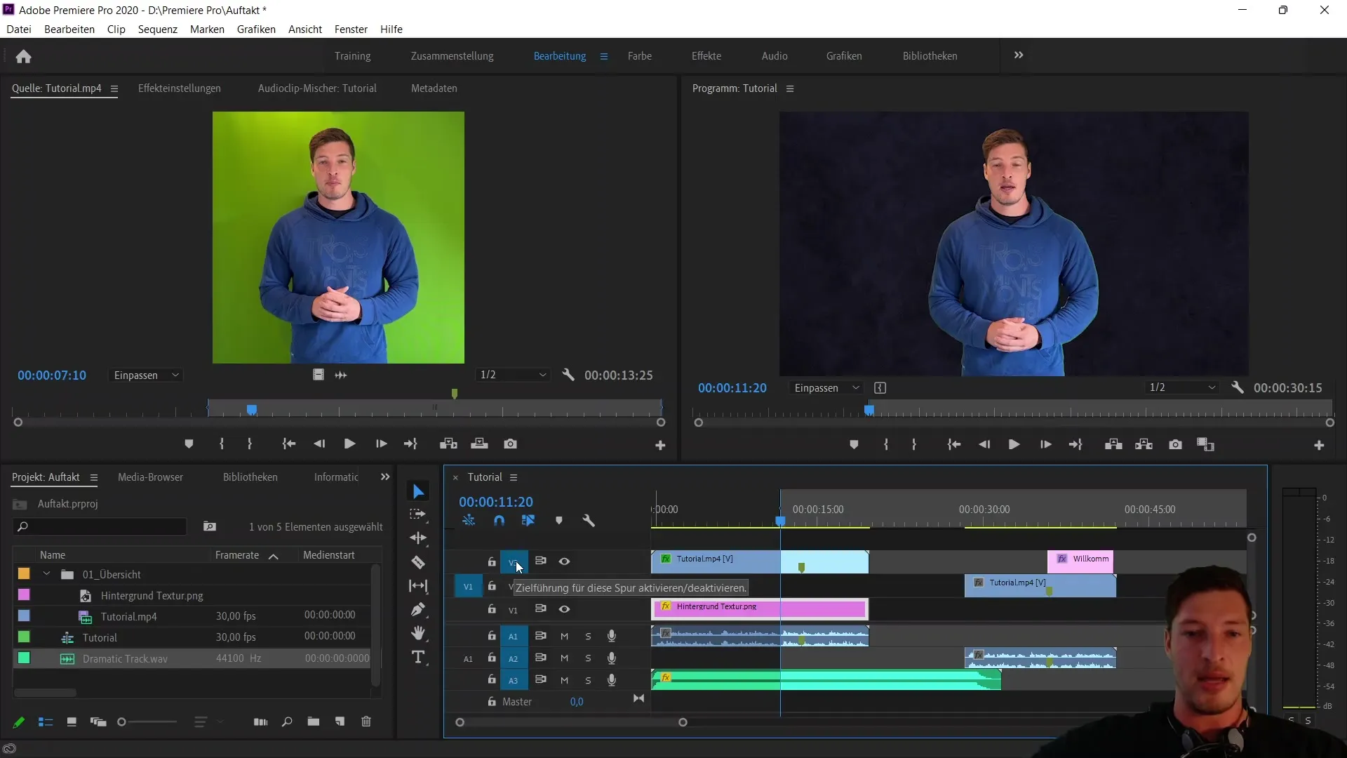 Funcții importante în cronologia Adobe Premiere Pro CC
