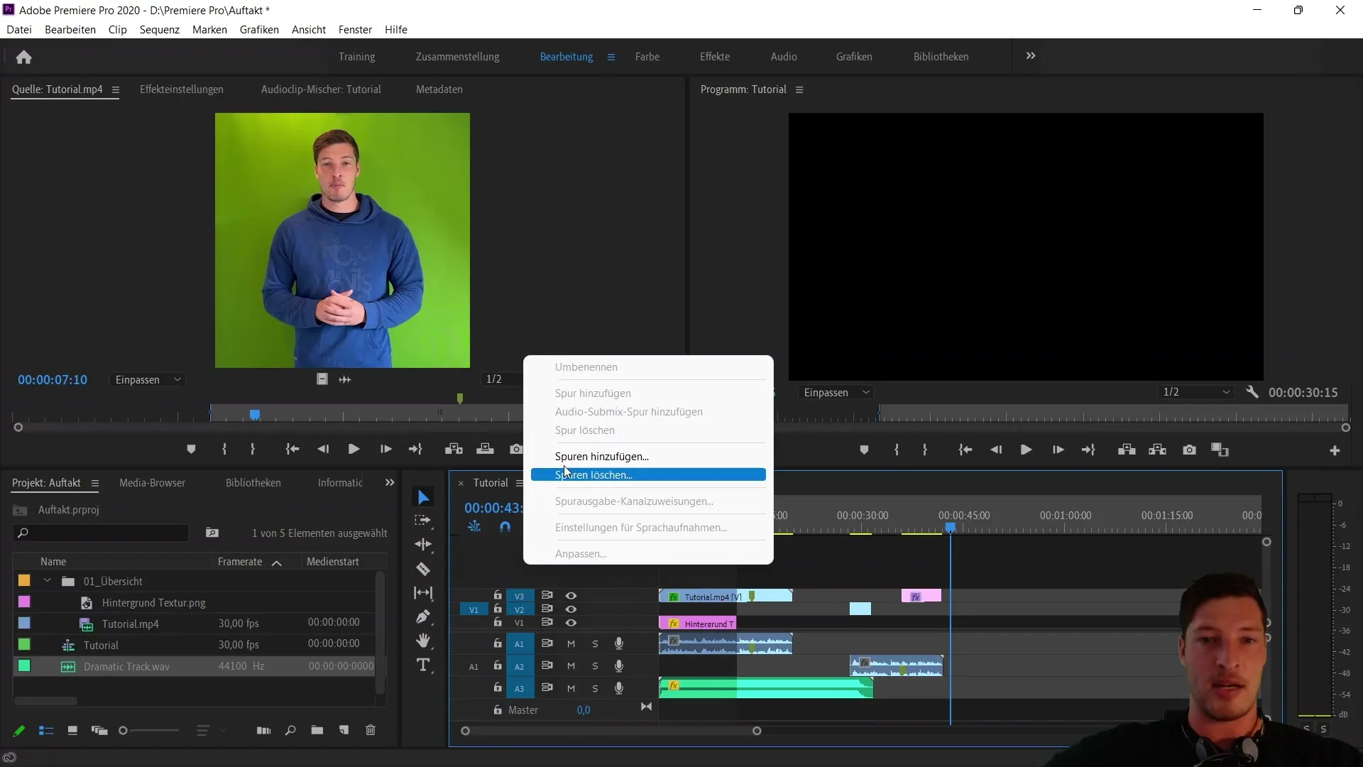 Important functions in the timeline of Adobe Premiere Pro CC