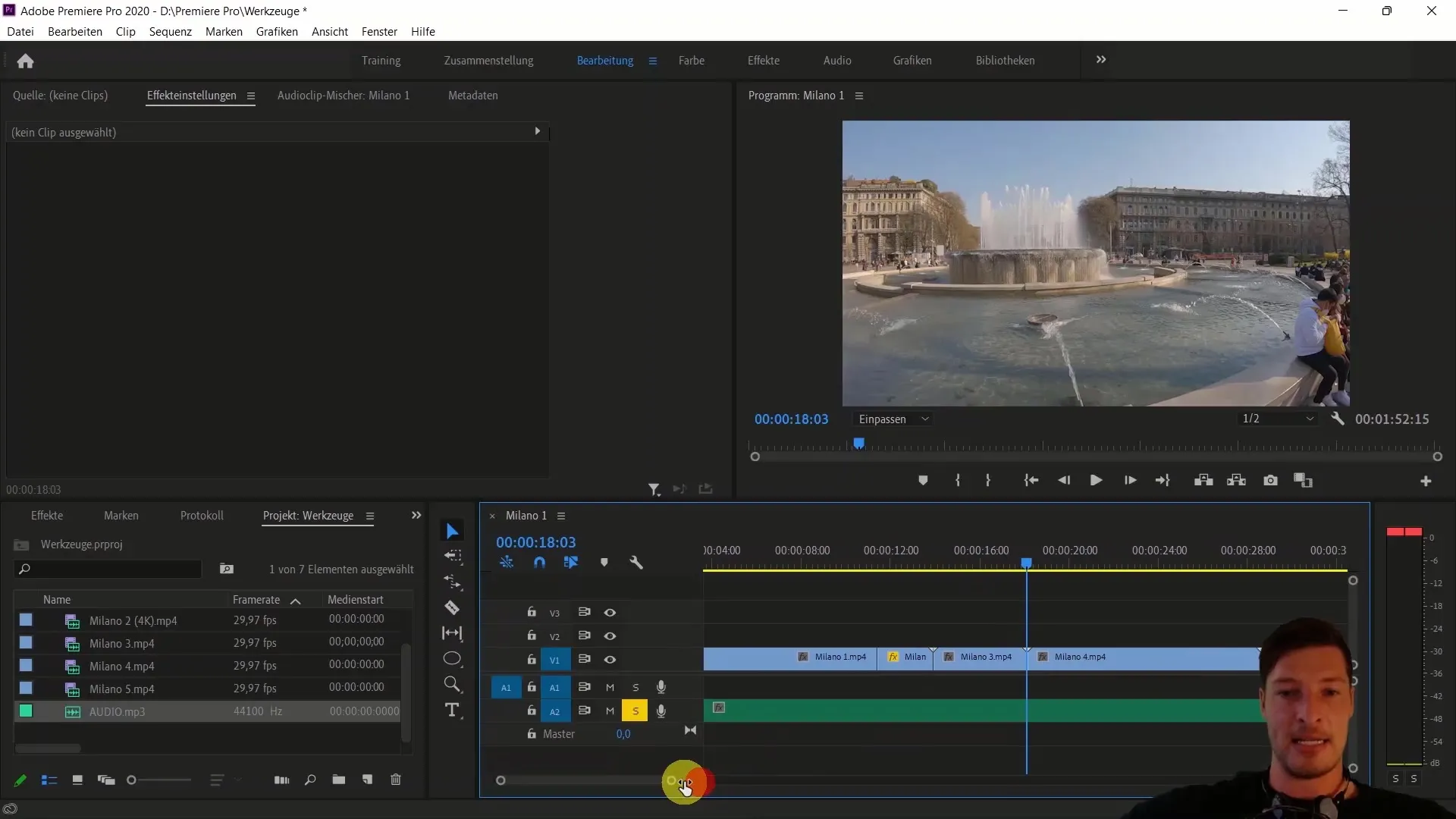 Video editing with Adobe Premiere Pro CC: Aligning video clips to music