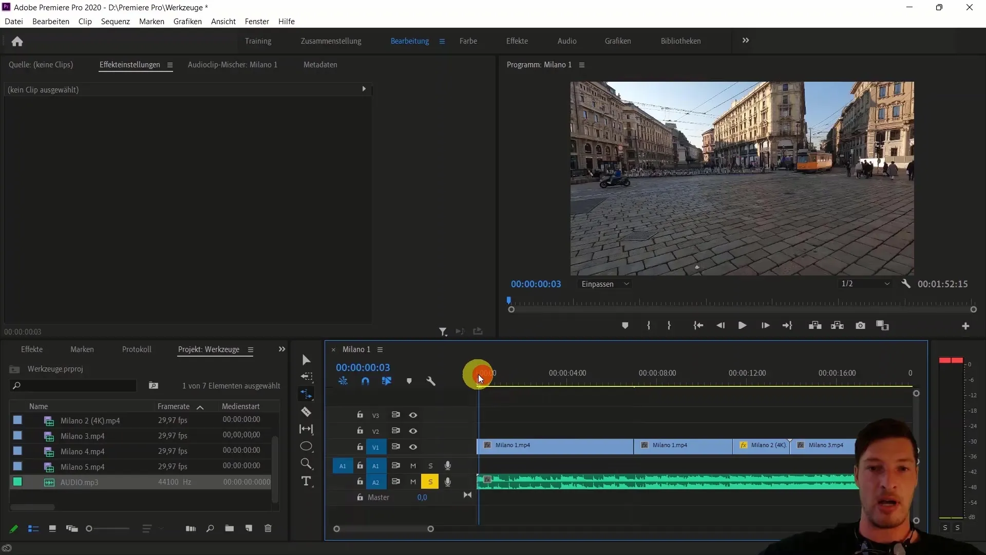 Video editing with Adobe Premiere Pro CC: Aligning video clips to music