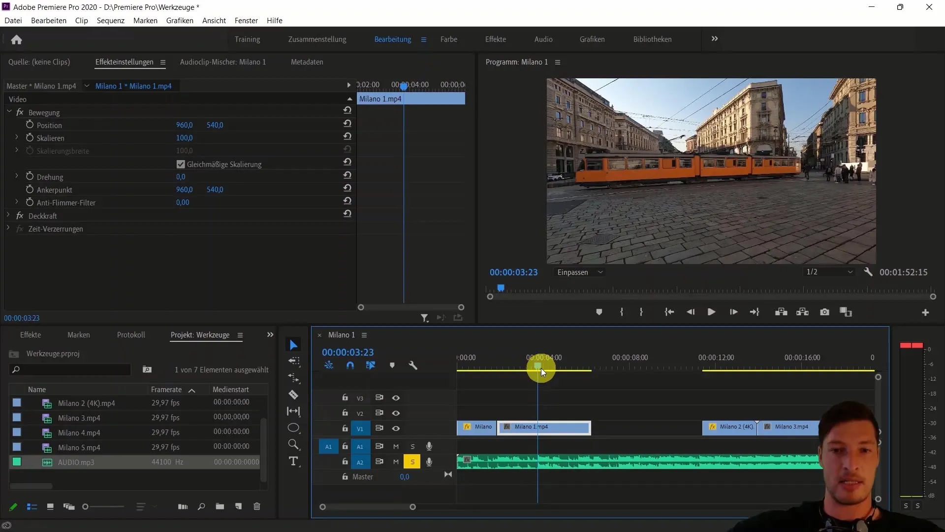 Video editing with Adobe Premiere Pro CC: Align video clips to music