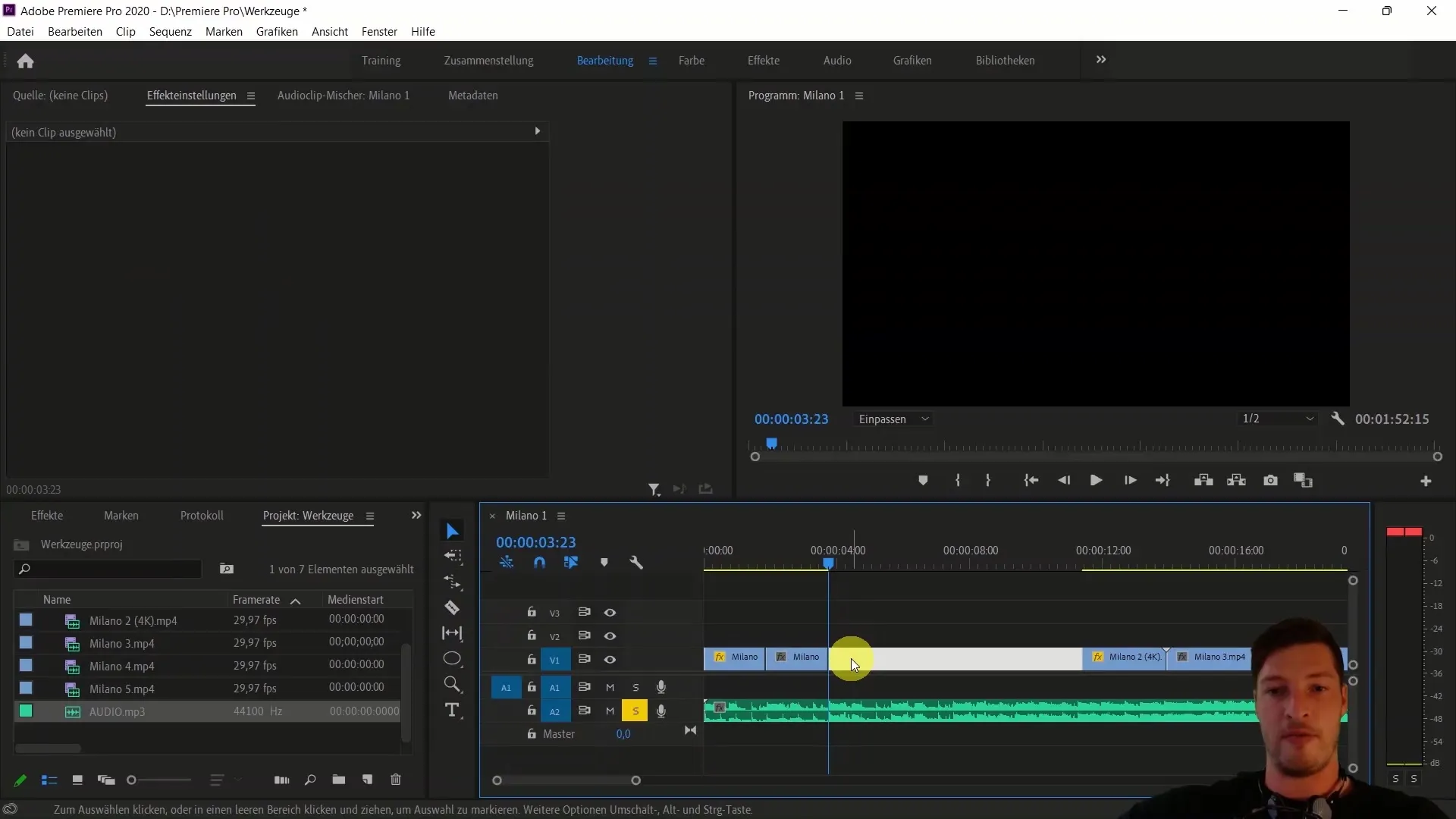 Video editing with Adobe Premiere Pro CC: Aligning video clips to music