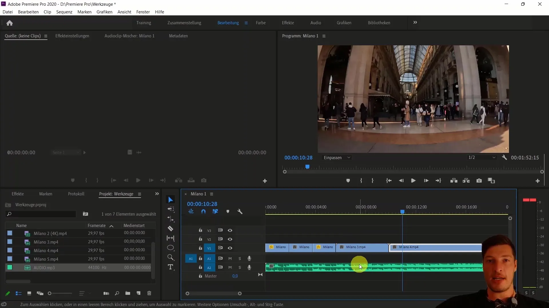 Video editing with Adobe Premiere Pro CC: Aligning video clips to music