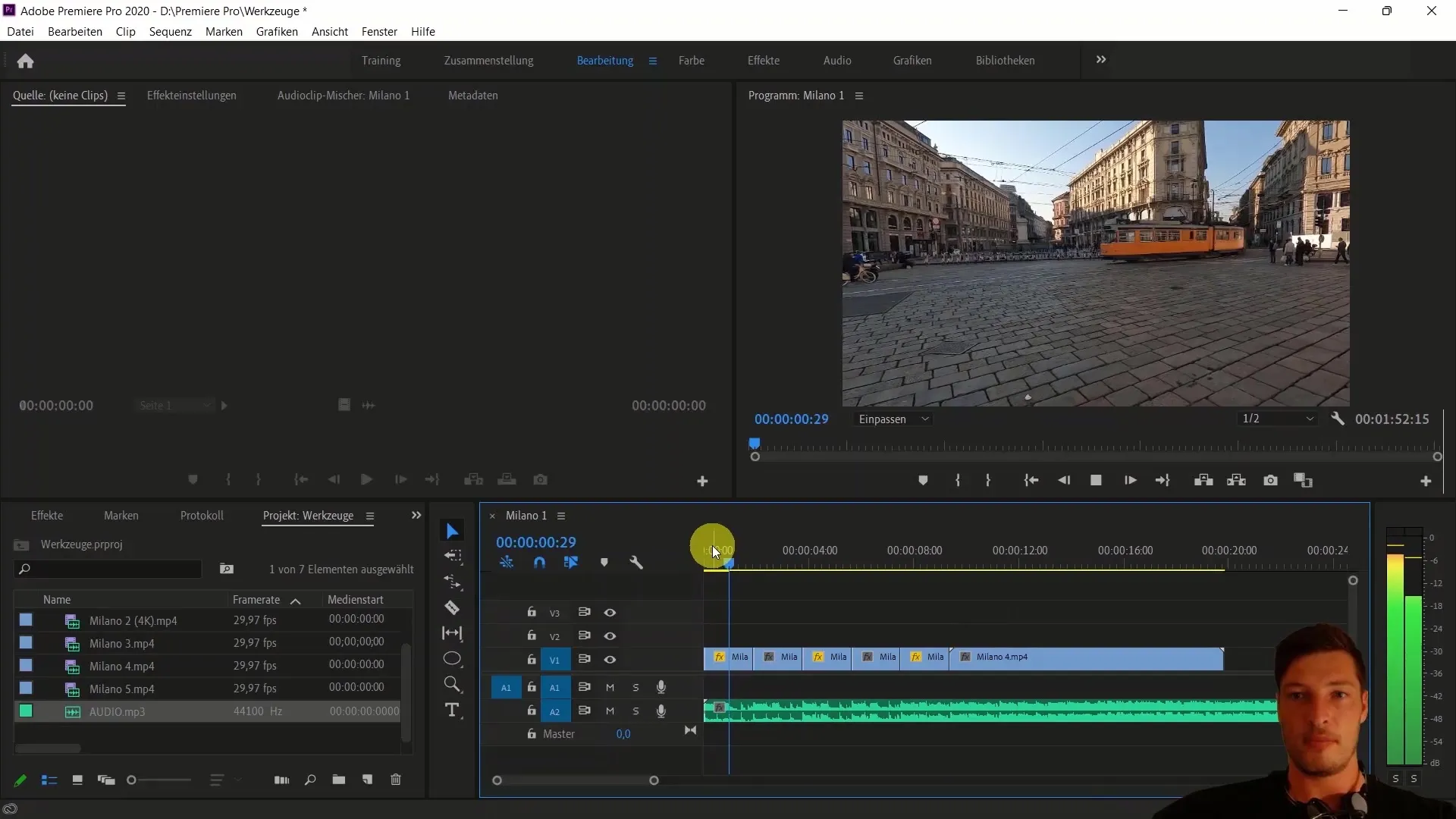 Video editing with Adobe Premiere Pro CC: Aligning video clips with music