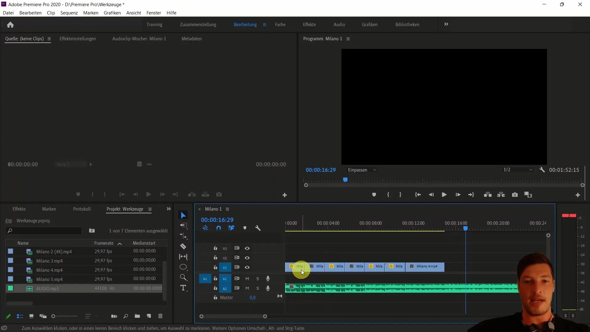 Video editing with Adobe Premiere Pro CC: Aligning video clips to music