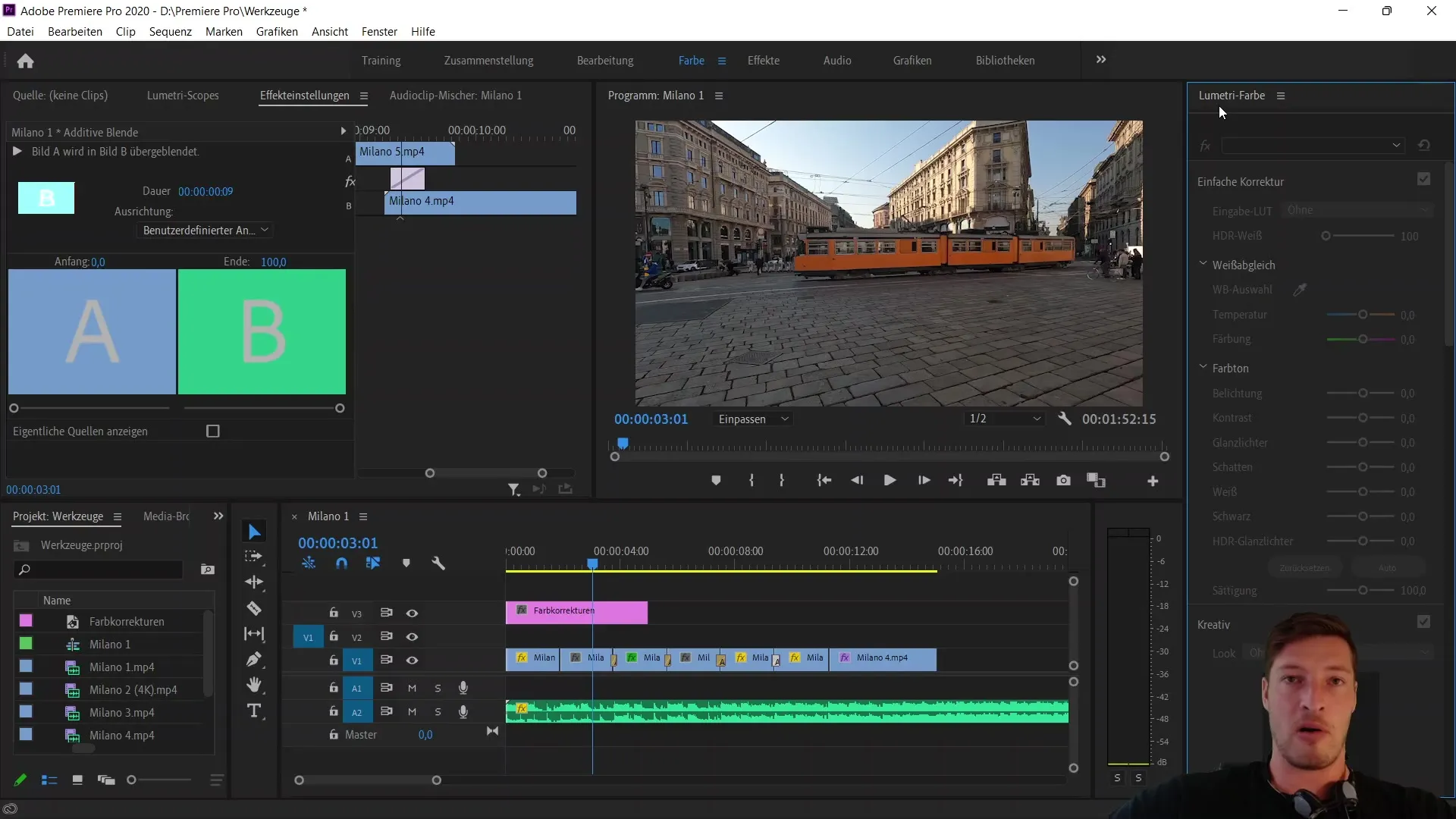 Color corrections and adjustment layers in Adobe Premiere Pro CC