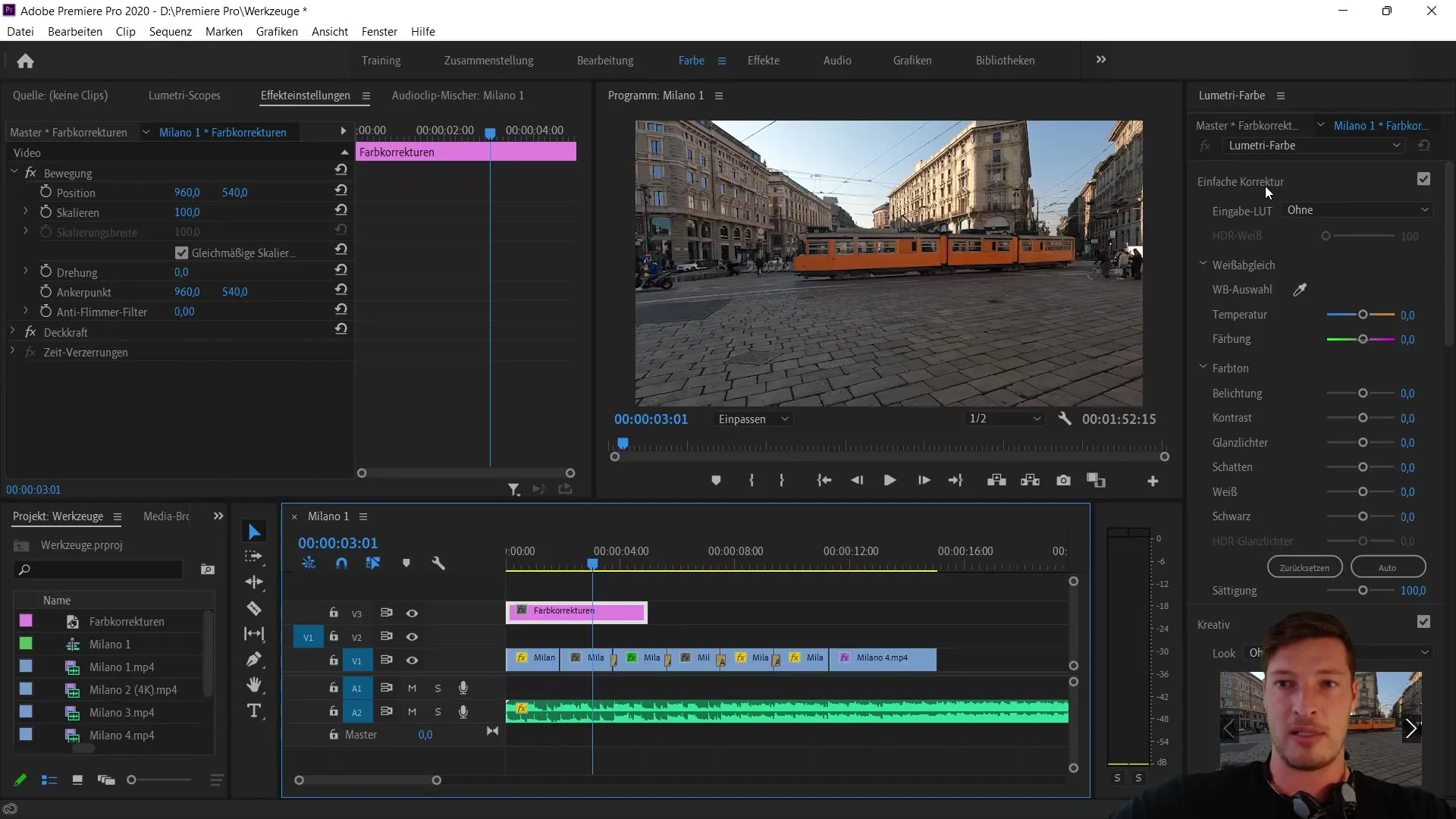Color corrections and adjustment layers in Adobe Premiere Pro CC