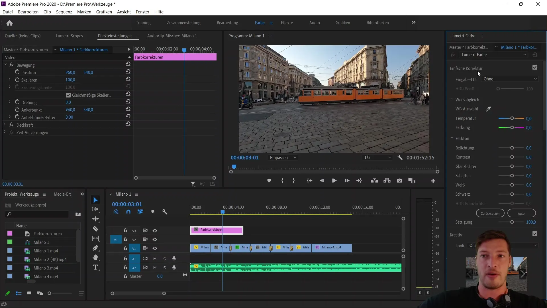 Color corrections and adjustment layers in Adobe Premiere Pro CC