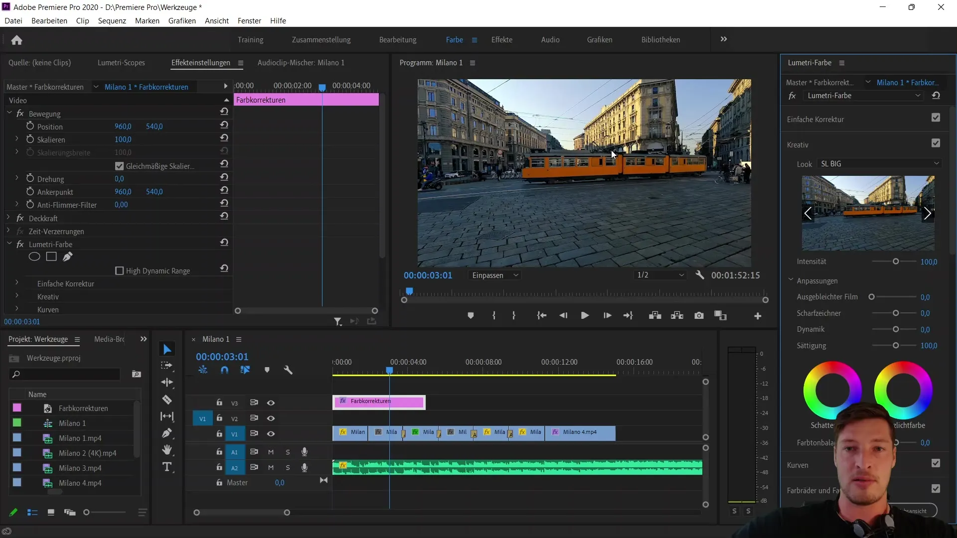 Color corrections and adjustment layers in Adobe Premiere Pro CC