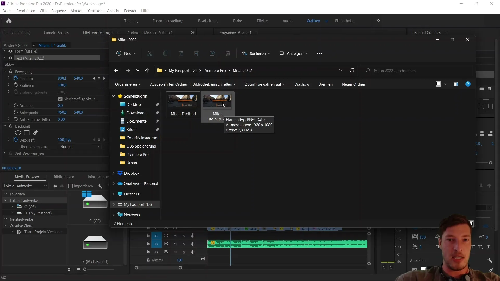 Modifica video con Adobe Premiere Pro CC: Esportare lo screenshot