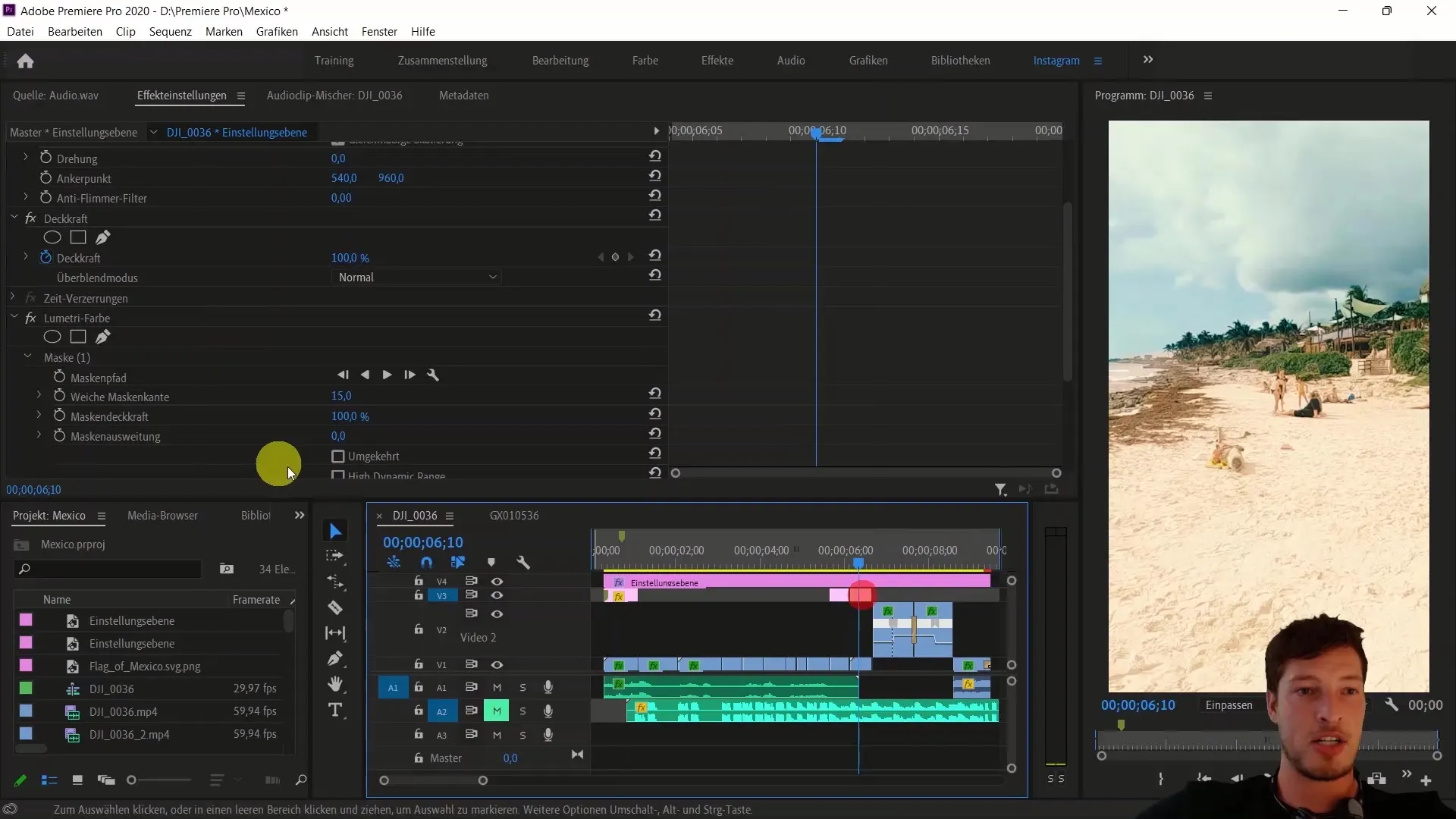 Професійне відеомонтажування для Instagram за допомогою Adobe Premiere Pro CC