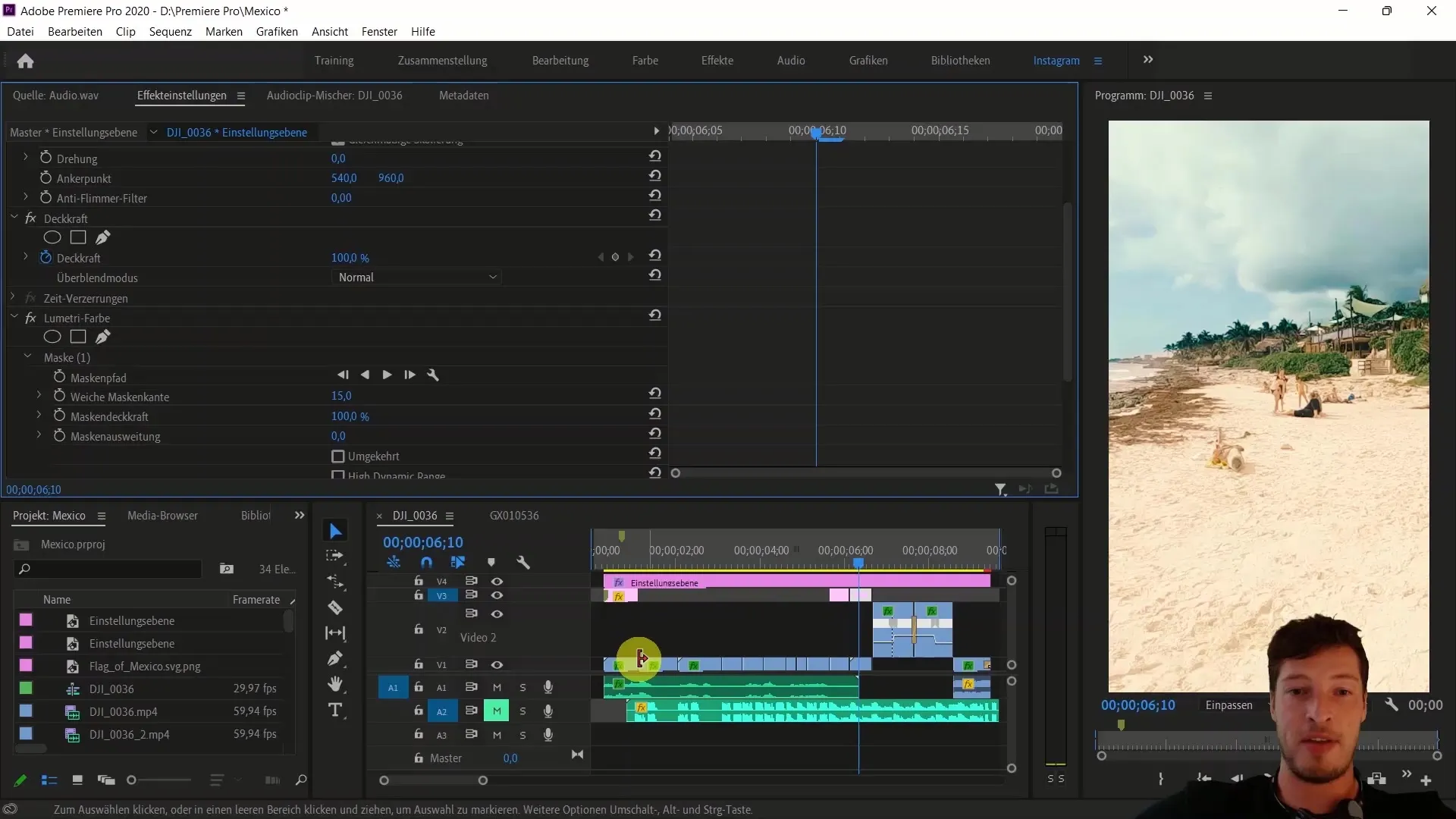 Професійна відеообробка для Instagram за допомогою Adobe Premiere Pro CC