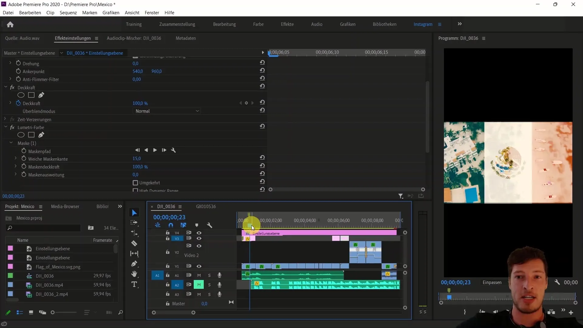 Професійна обробка відео для Instagram з використанням Adobe Premiere Pro CC