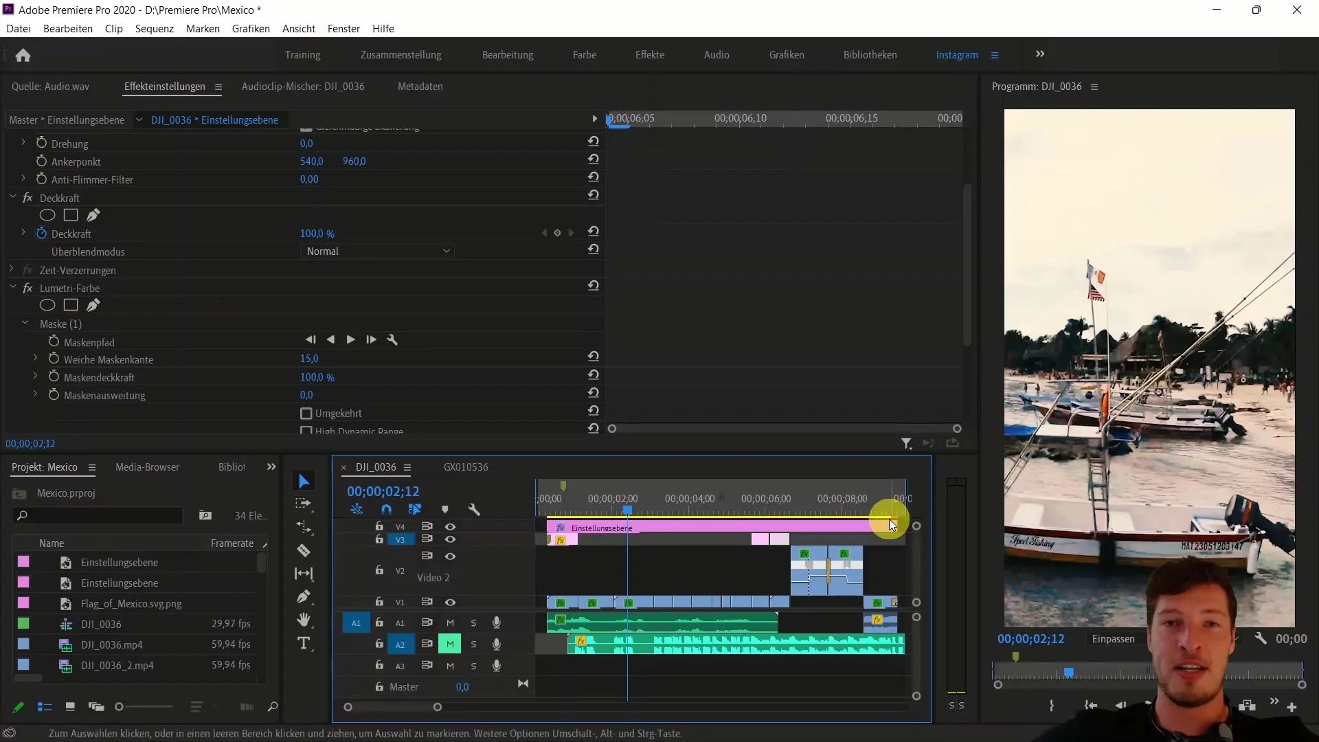 Професійне відеомонтажування для Instagram за допомогою Adobe Premiere Pro CC