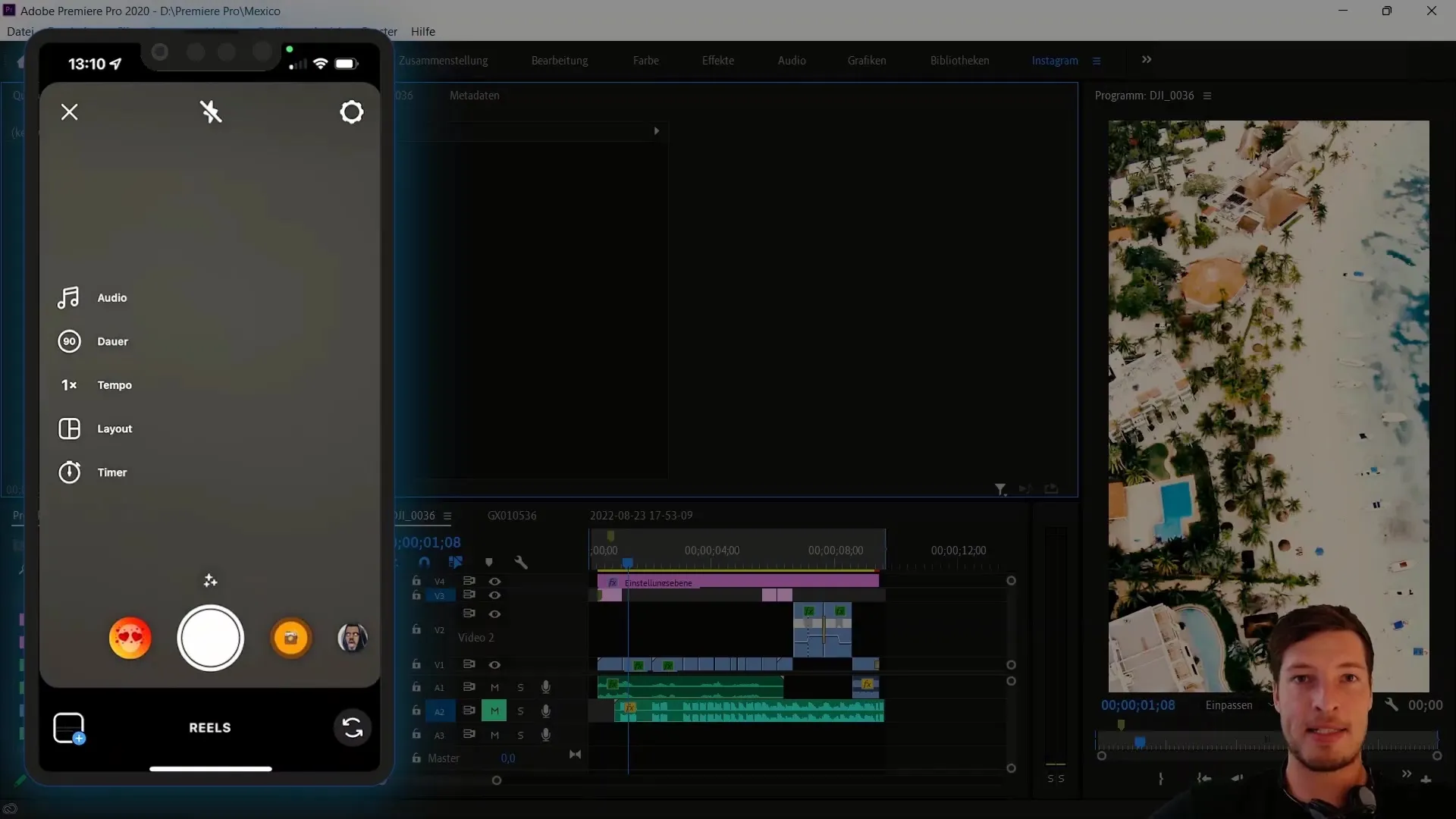 Using licensed music for Instagram Reels in Adobe Premiere Pro CC